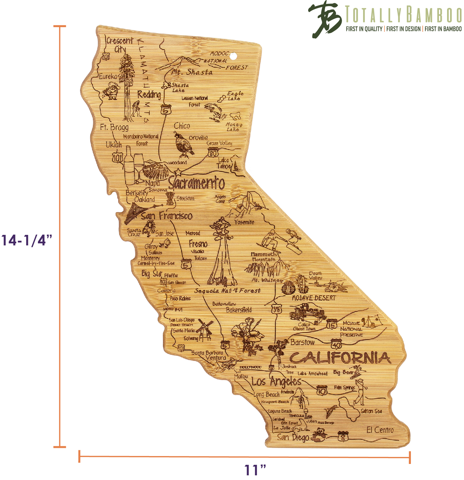 Destination California Cutting & Serving Board 12