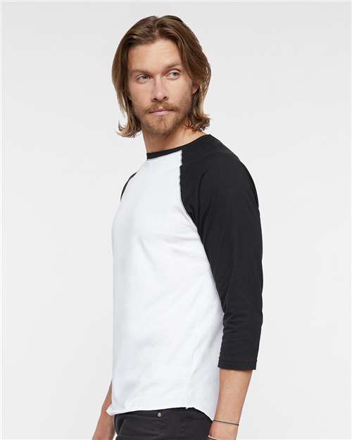 Unisex Baseball Fine Jersey Three-Quarter Sleeve Tee - 6930 7