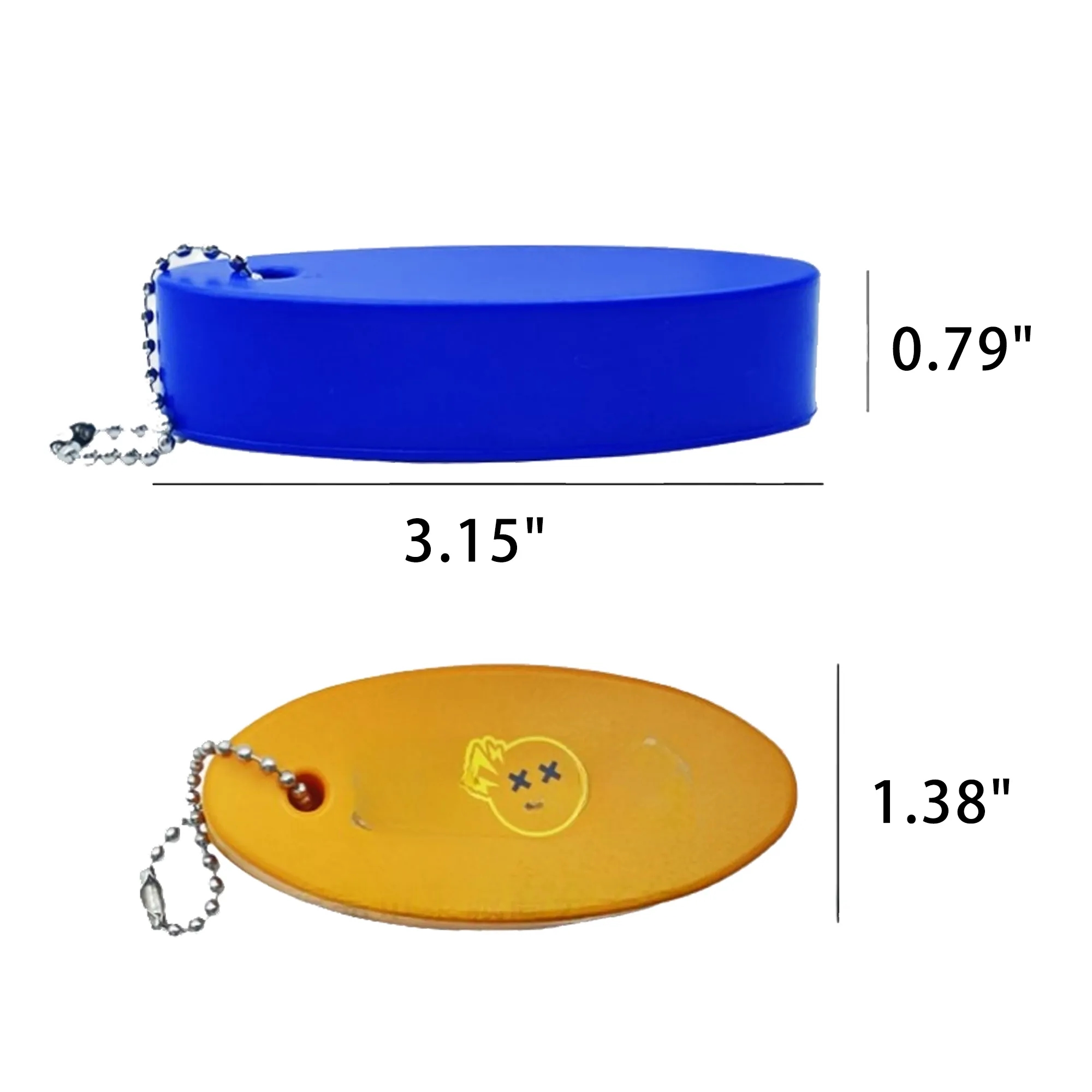 Pu Oval Soft Floating Keychain 4