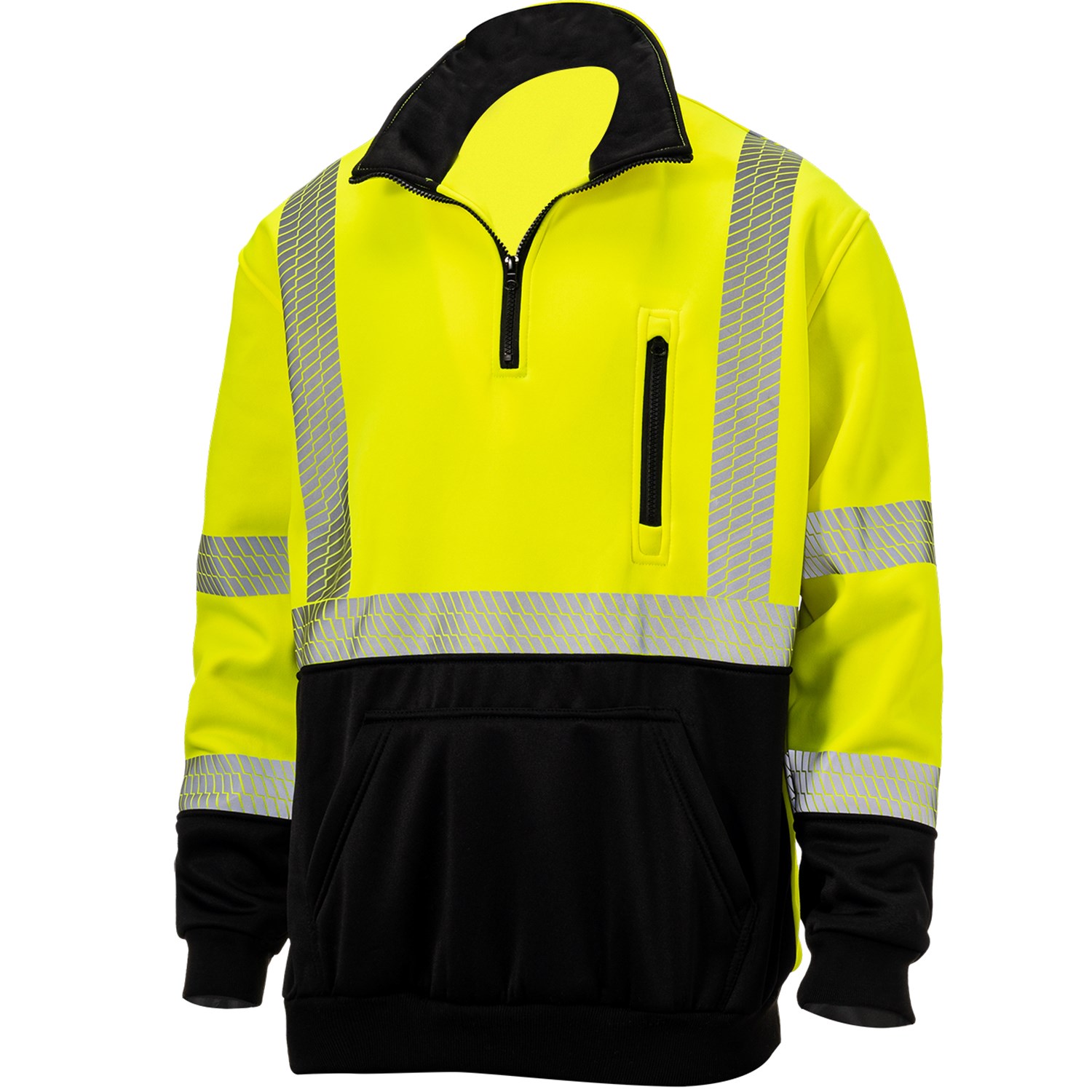 Class 3 Color Block 2" Segmented Tape Safety 1/4 Zipper with Pockets 9