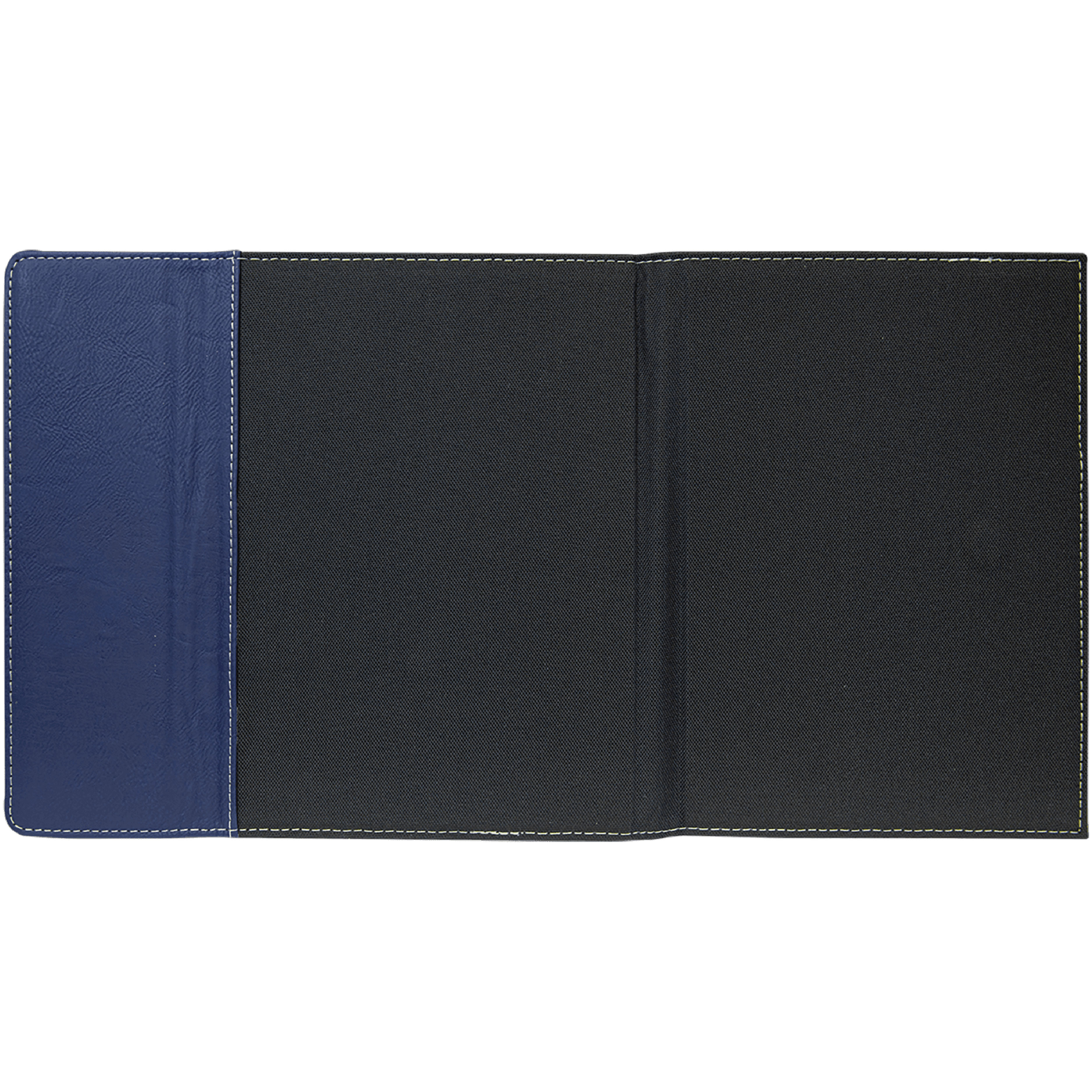 7" x 9" Blue & Silver Leatherette & Black Canvas Portfolio 10