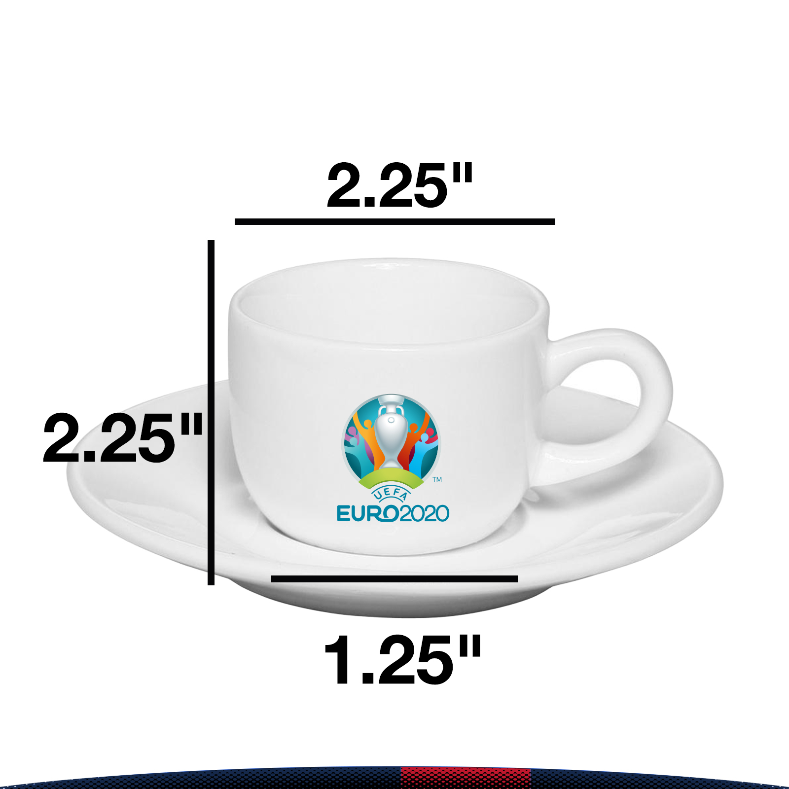 2.5 oz. Flarble Porcelain Cups with Saucer 3