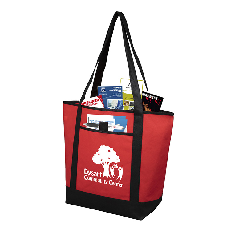 17-1/2"W x 13-1/2"H x 6"Gusset - "The CITY" Convention, Corporate, Travel and Beach Tote Bag 13
