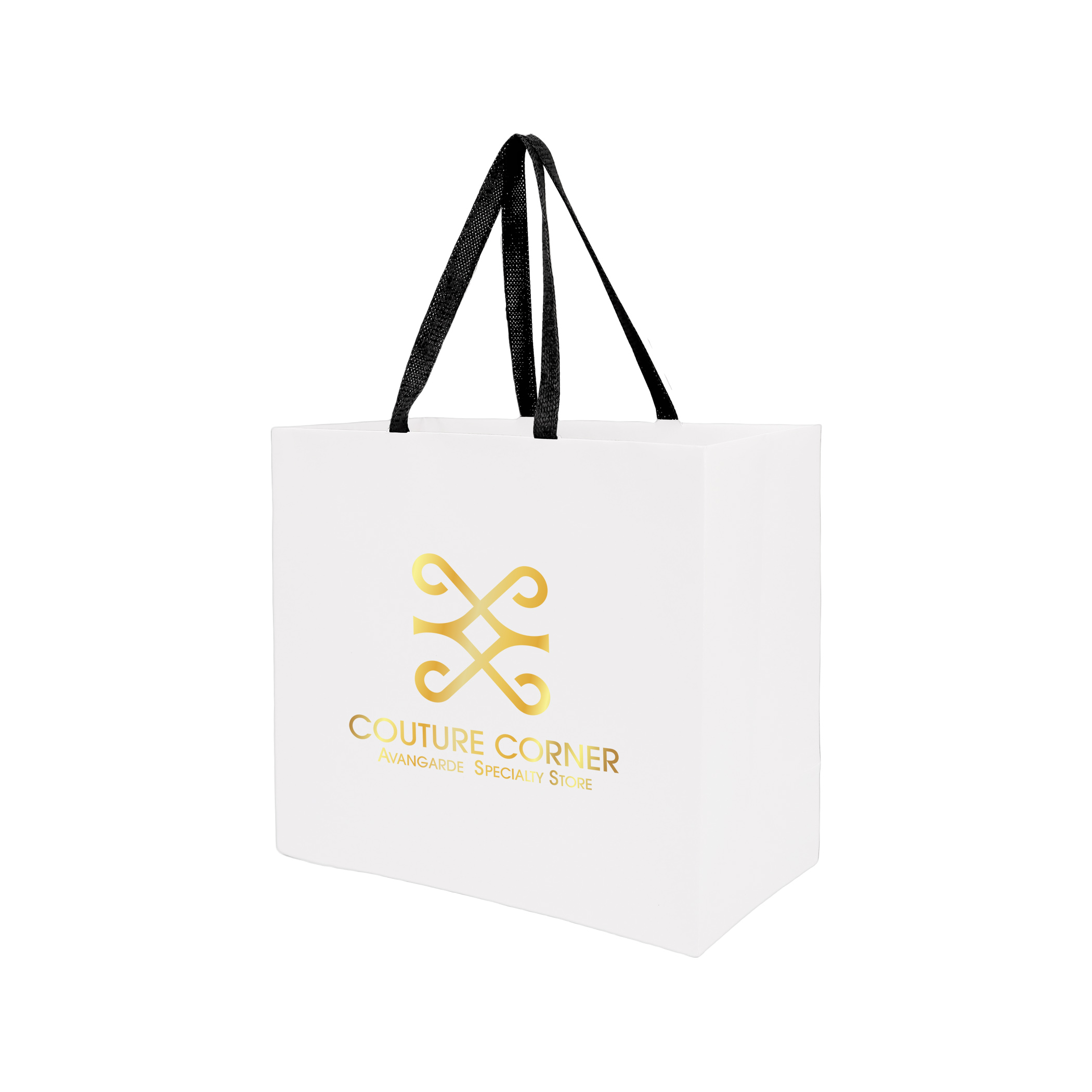 Sugarcane Paper Bag with Embedded Web Style Paper Handles - 7