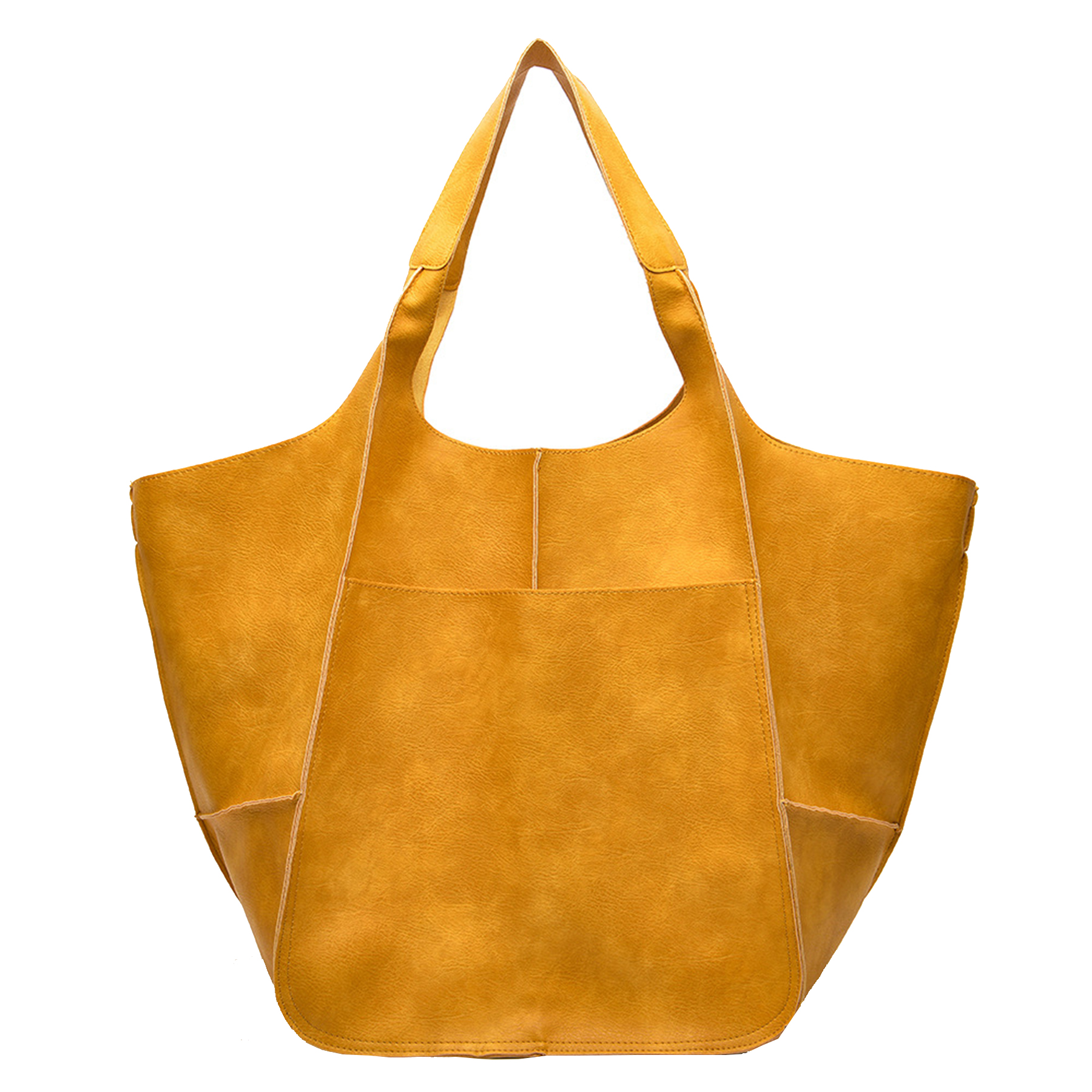Large PU Leather Satchel Tote Shoulder Bags 15