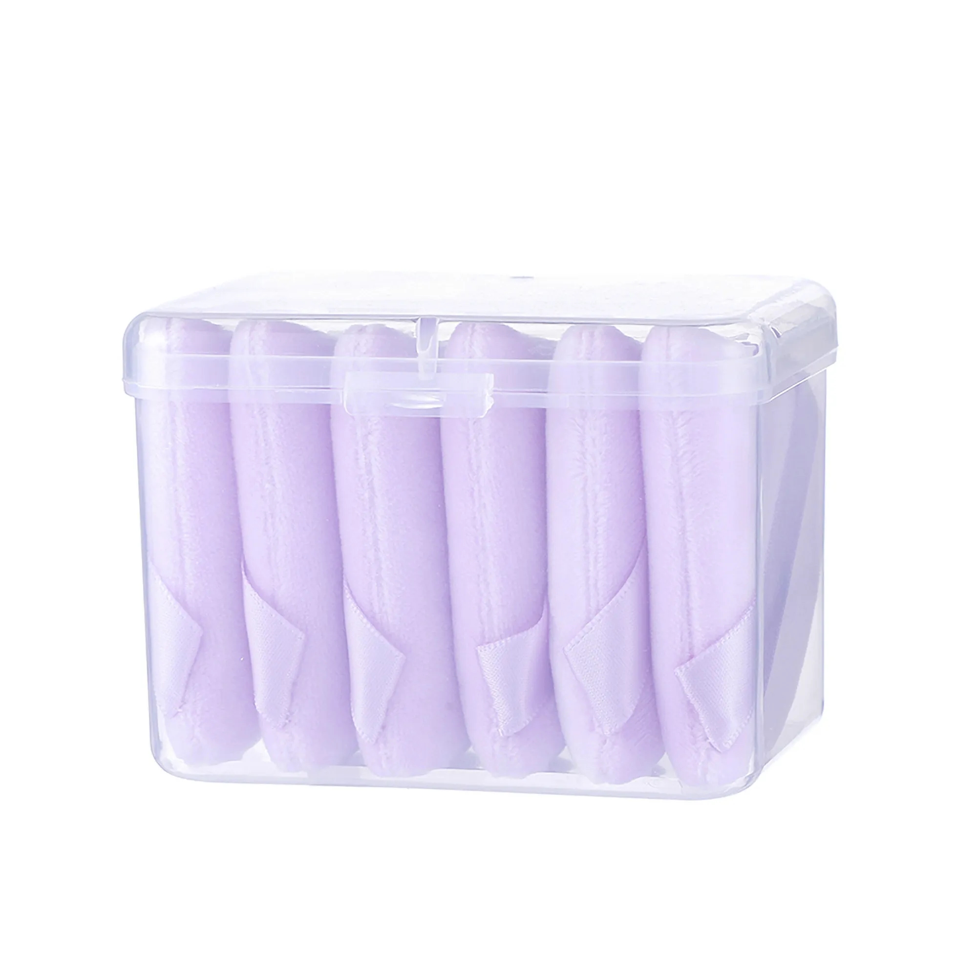 6PCS Triangle Powder Puffs Soft Velour Makeup with Case 11