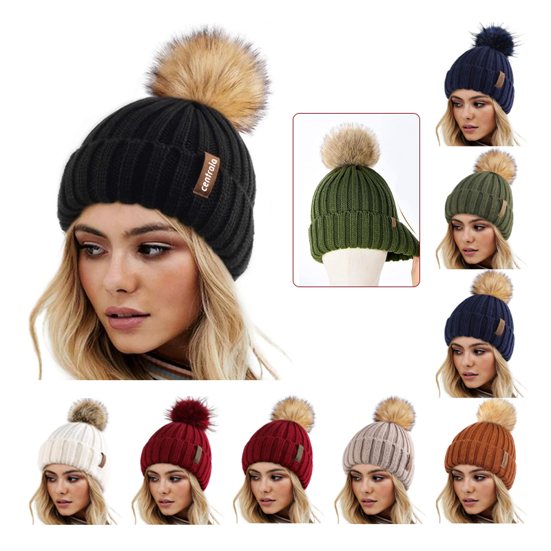 Womens Winter Knitted Beanie Hat 2