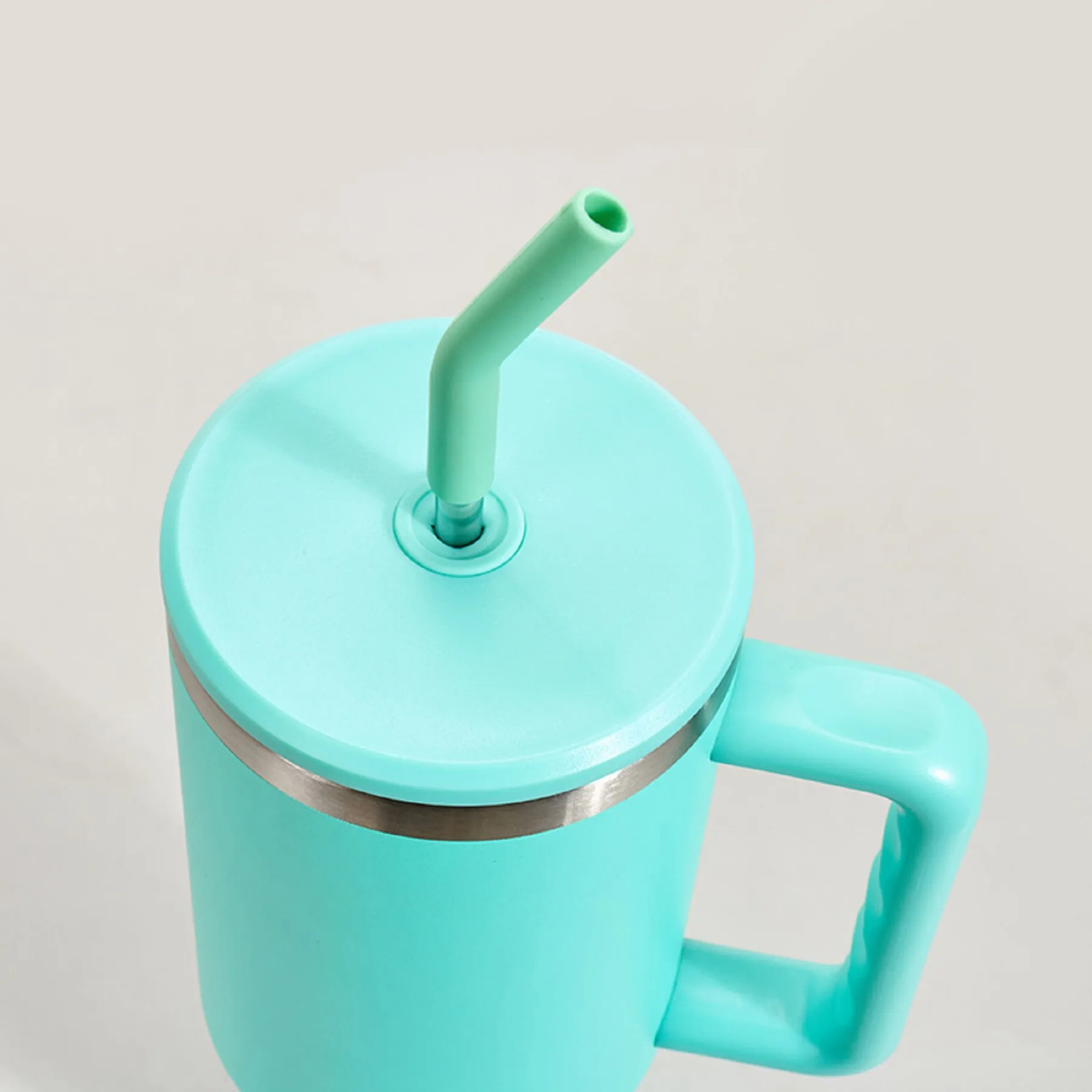 40 Oz. Double Wall Vacuum Tumbler with Handle & Straw 12