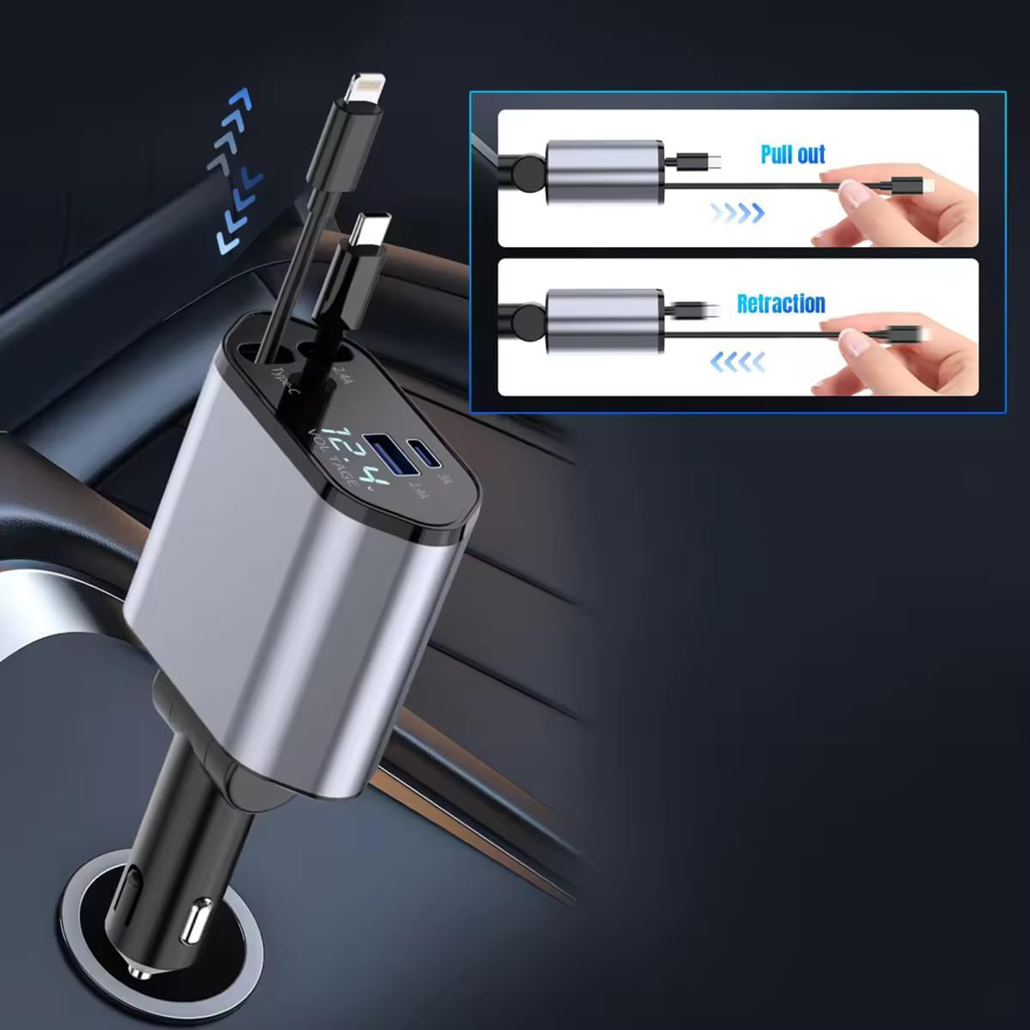 Super Fast Multi-Device Car Charger 4