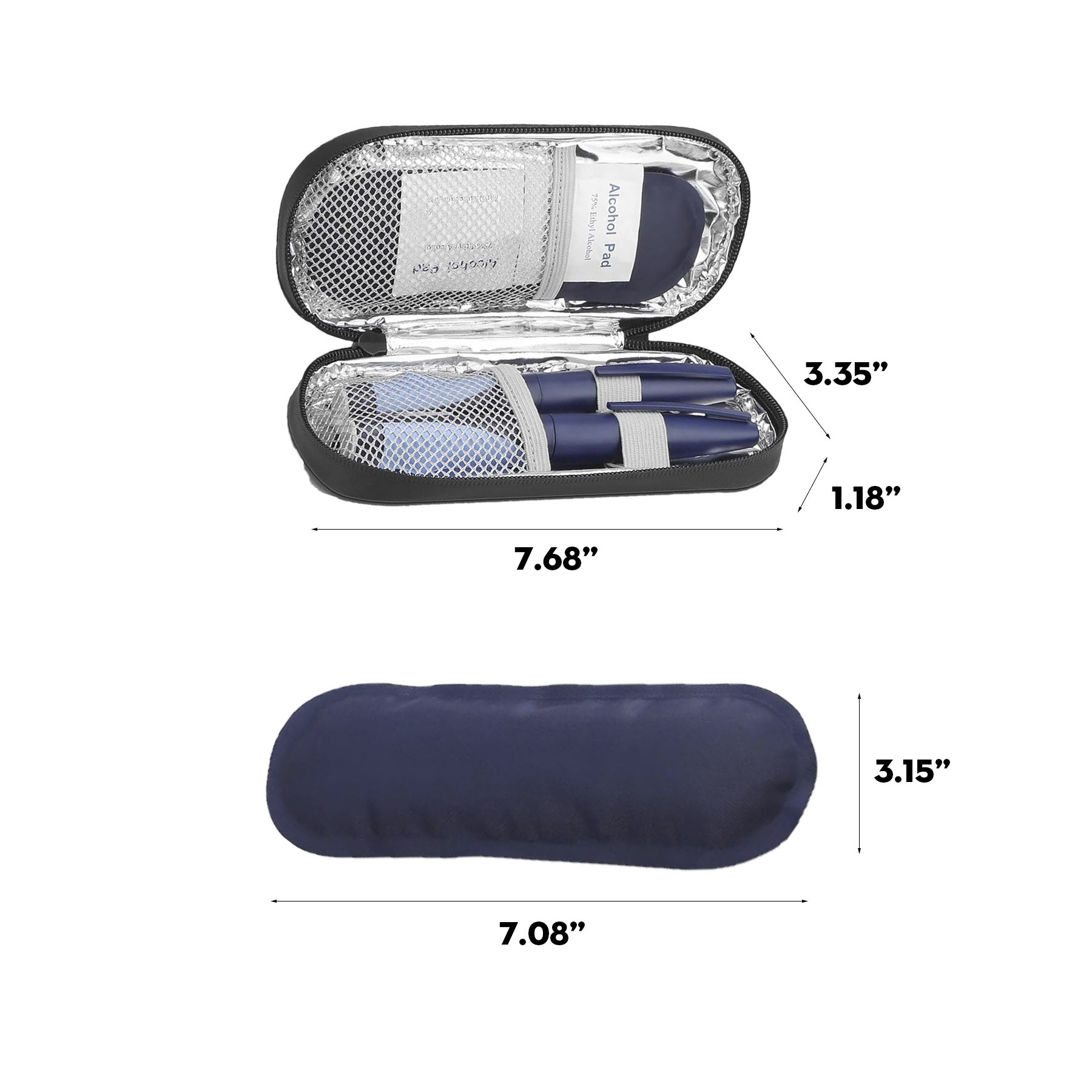 Medical Insulin Refrigeration Bag With Ice Pack 2