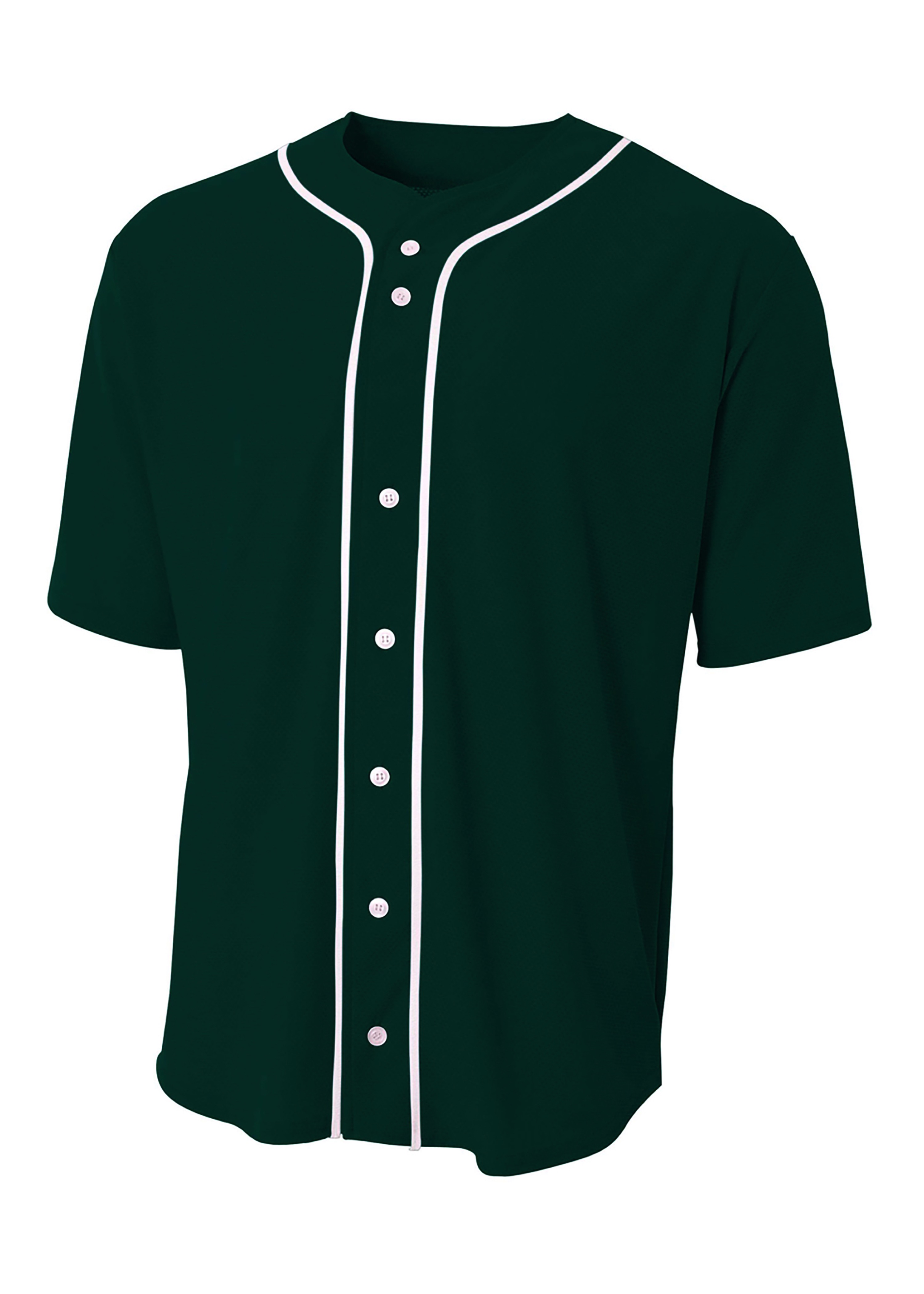 A4 Short Sleeve Full Button Baseball Jersey 6