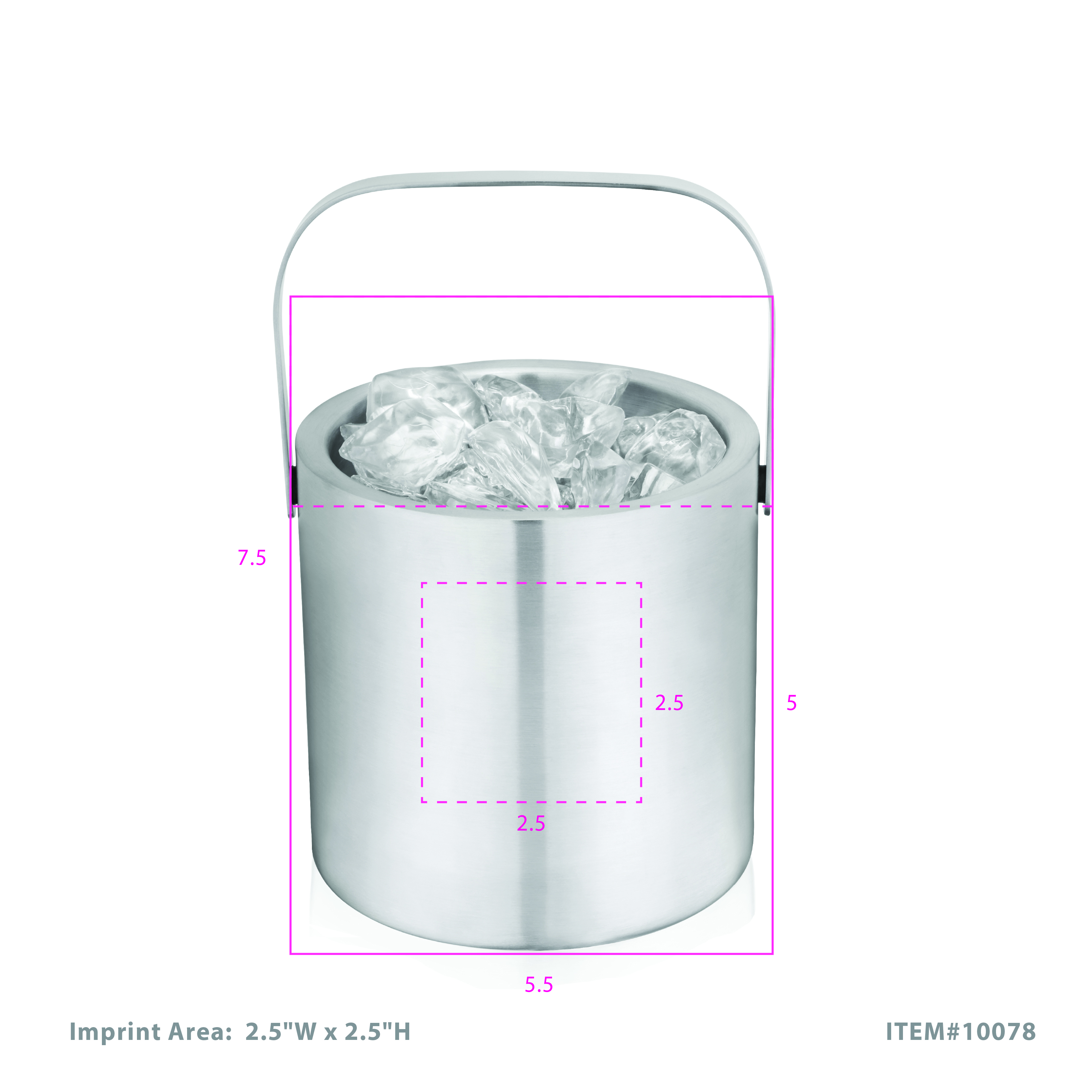 True® Stainless Steel Ice Bucket with Tongs 9