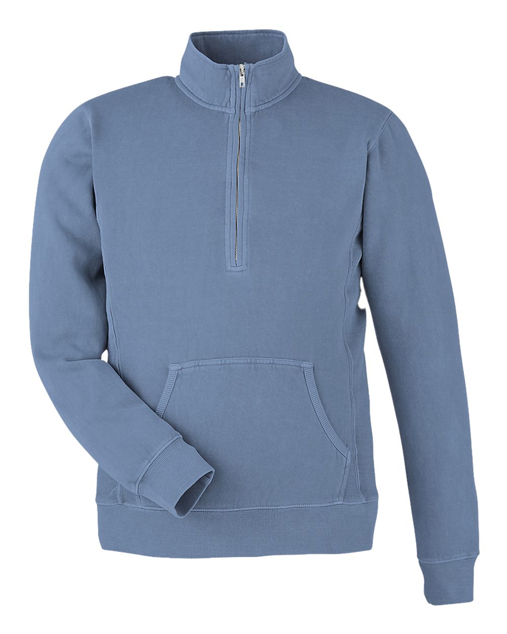 Unisex Pigment-Dyed Fleece Quarter-Zip Pullover - 8732 11