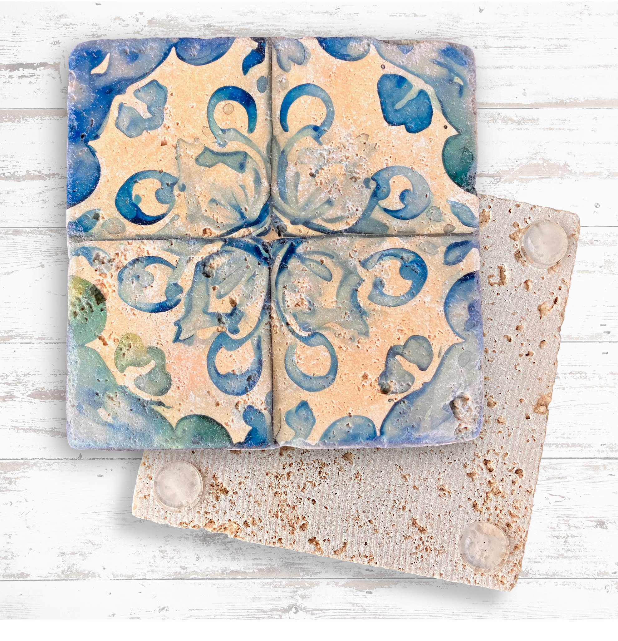 Tumbled Travertine Coaster 3