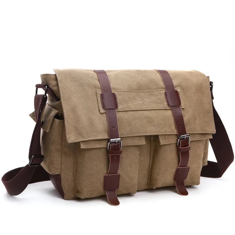 Classic Vintage Canvas Messenger Bag 2