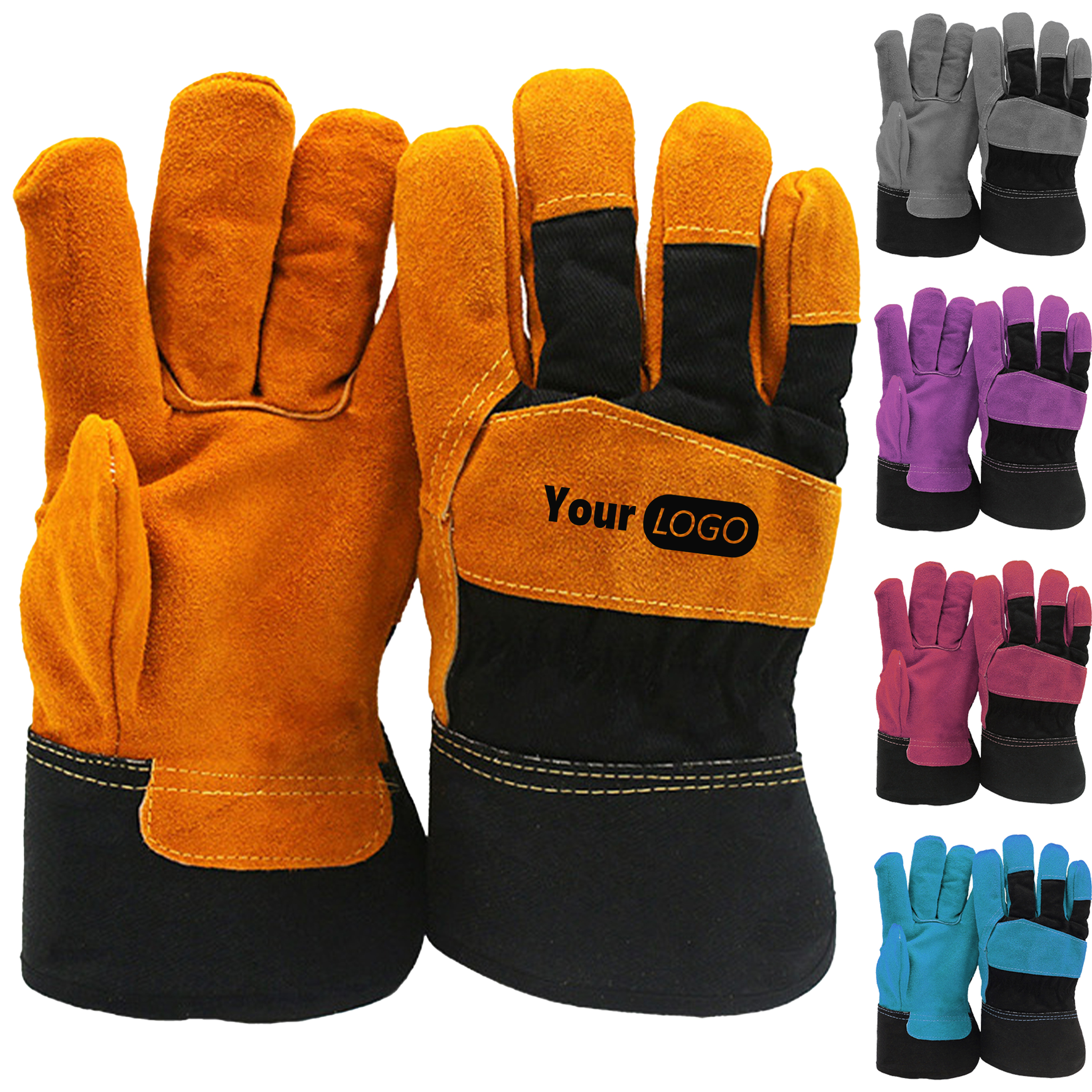 Cowhide Wear Resistant And Antifreeze Gloves 4