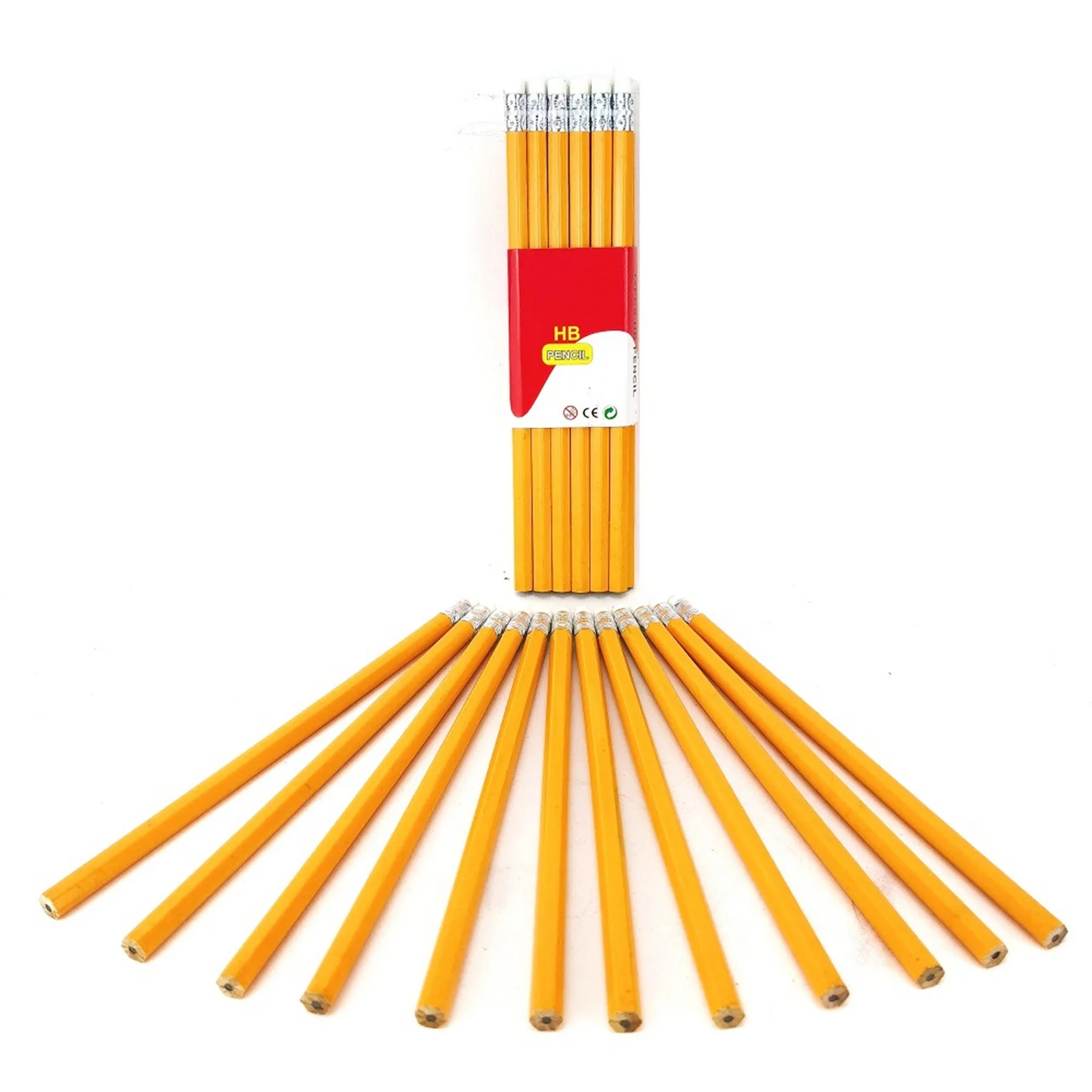 #2 Wood Pencil With Eraser 7.5 inches 6