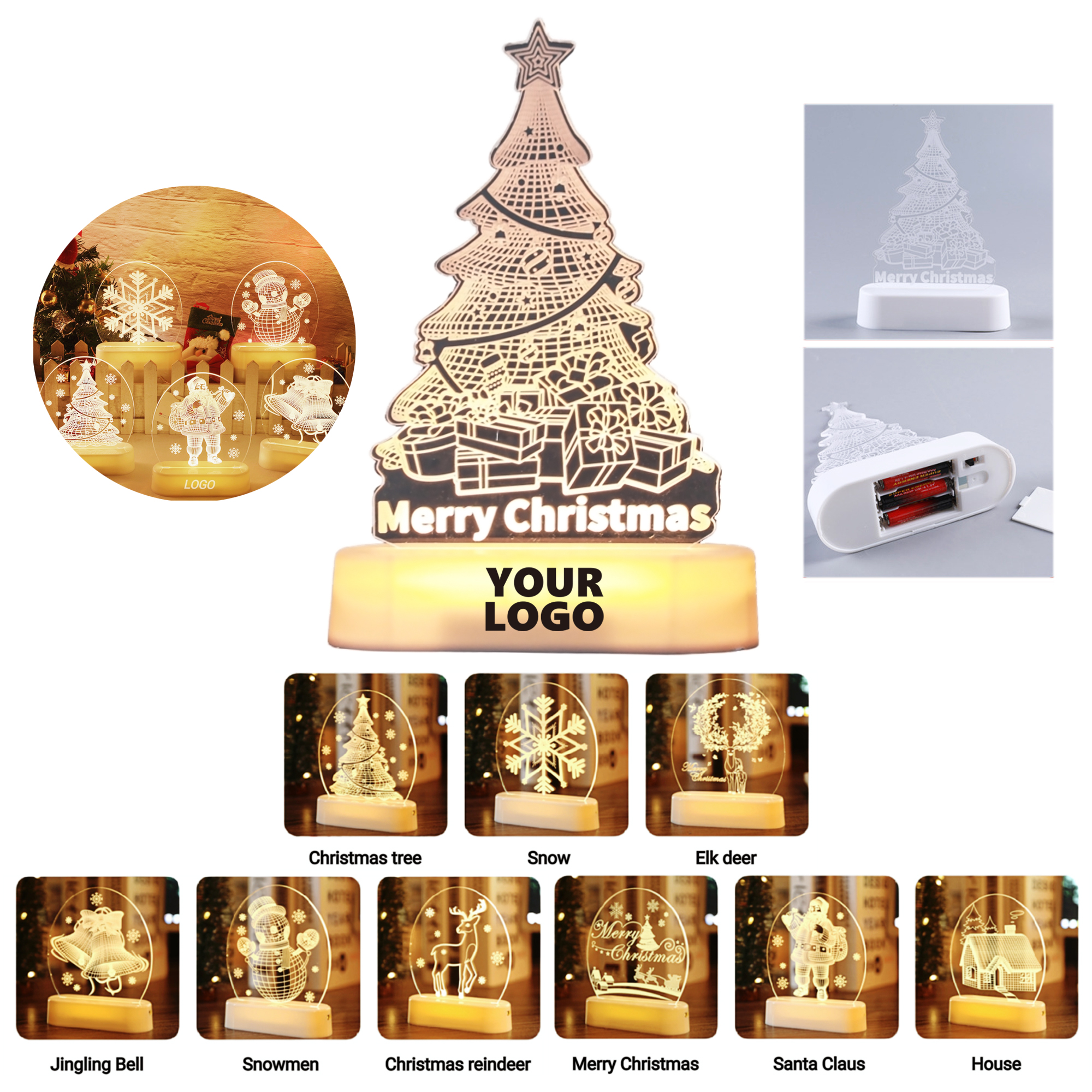 3D Christmas Night Lights 3