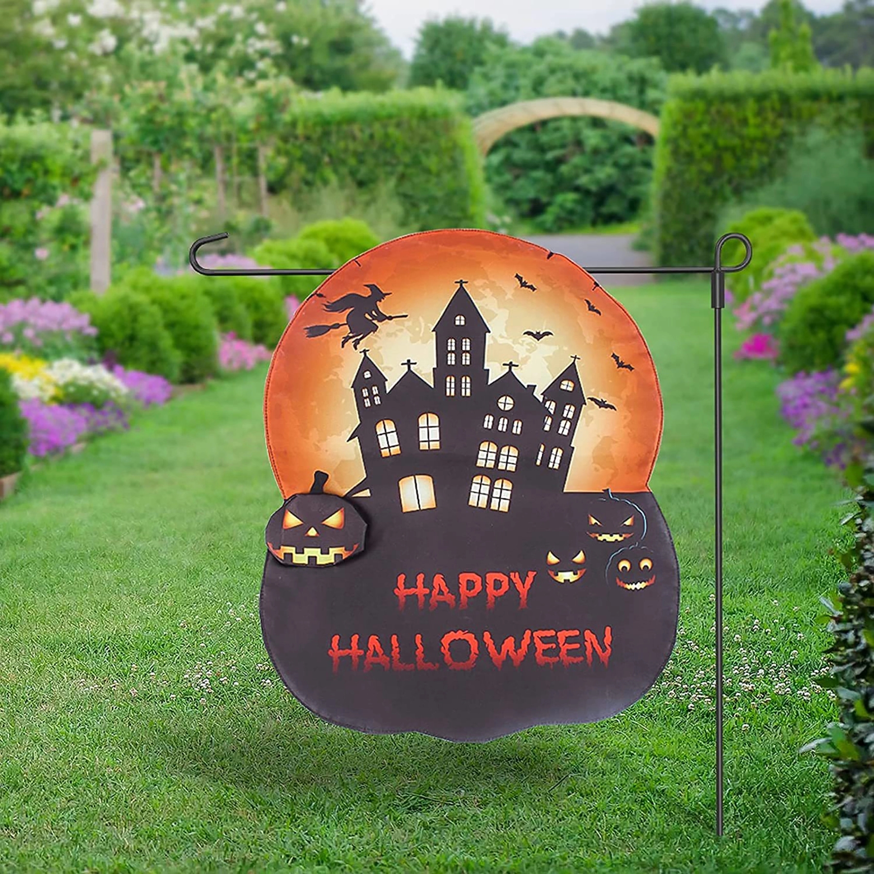 Halloween Garden Flag Double Sided Outdoor Pumpkin Yard Deco 7