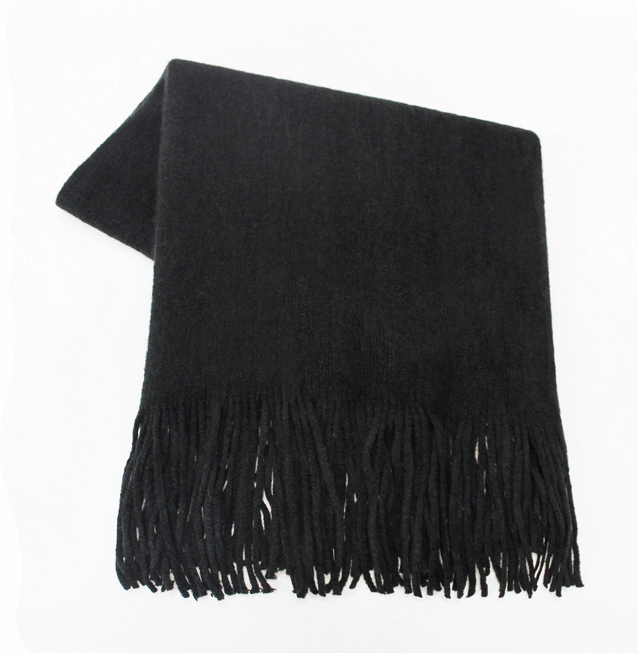 Boucle fringed scarf