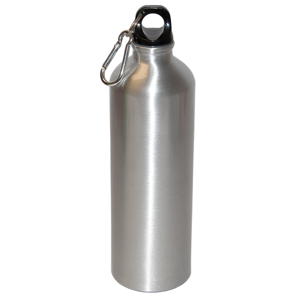 750 Ml (25 Fl. Oz.) Aluminum Water Bottle With Carabiner, custom water bottle with logo imprint 4