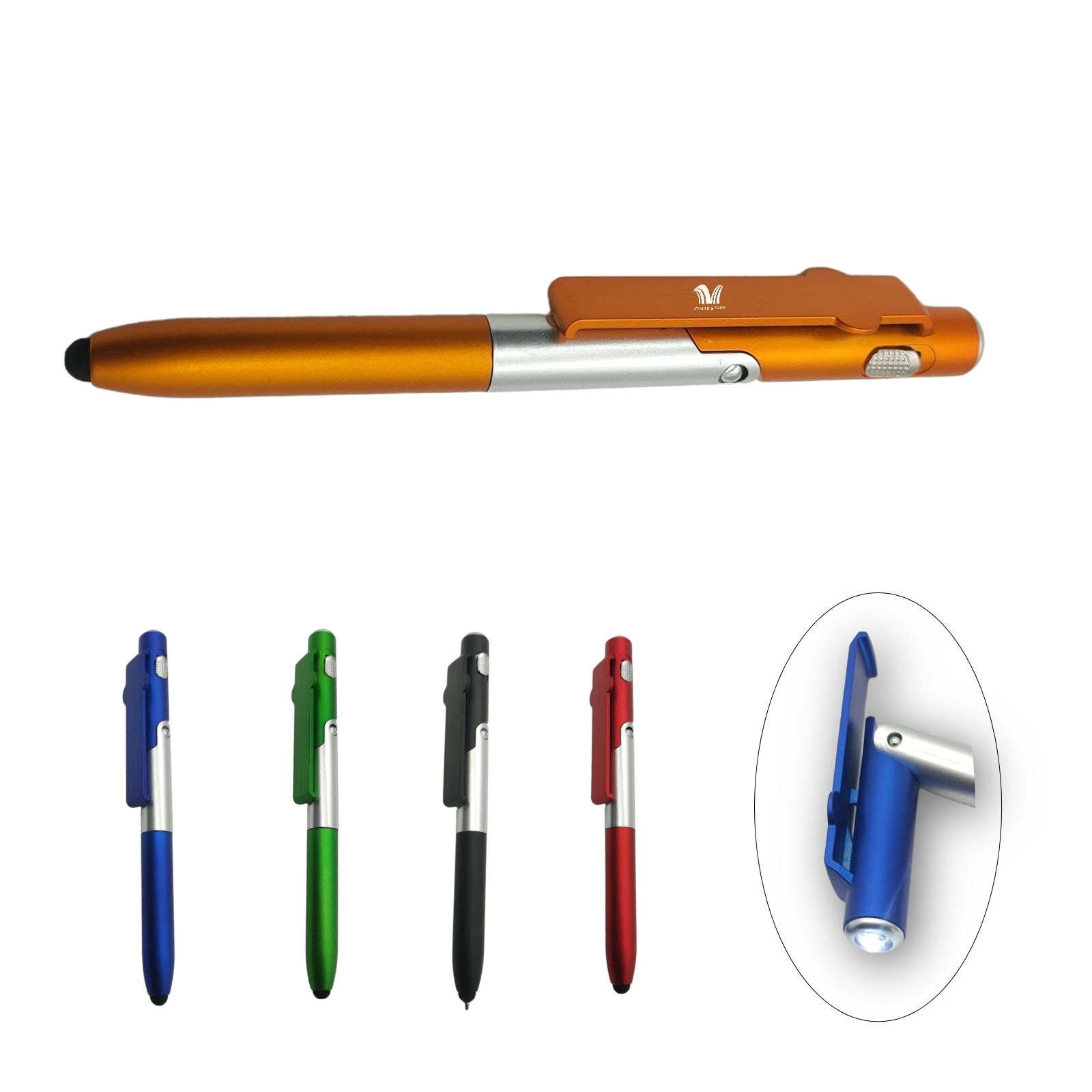 Multifunctional Mobile Phone Holder Led Folding Light Pen 5