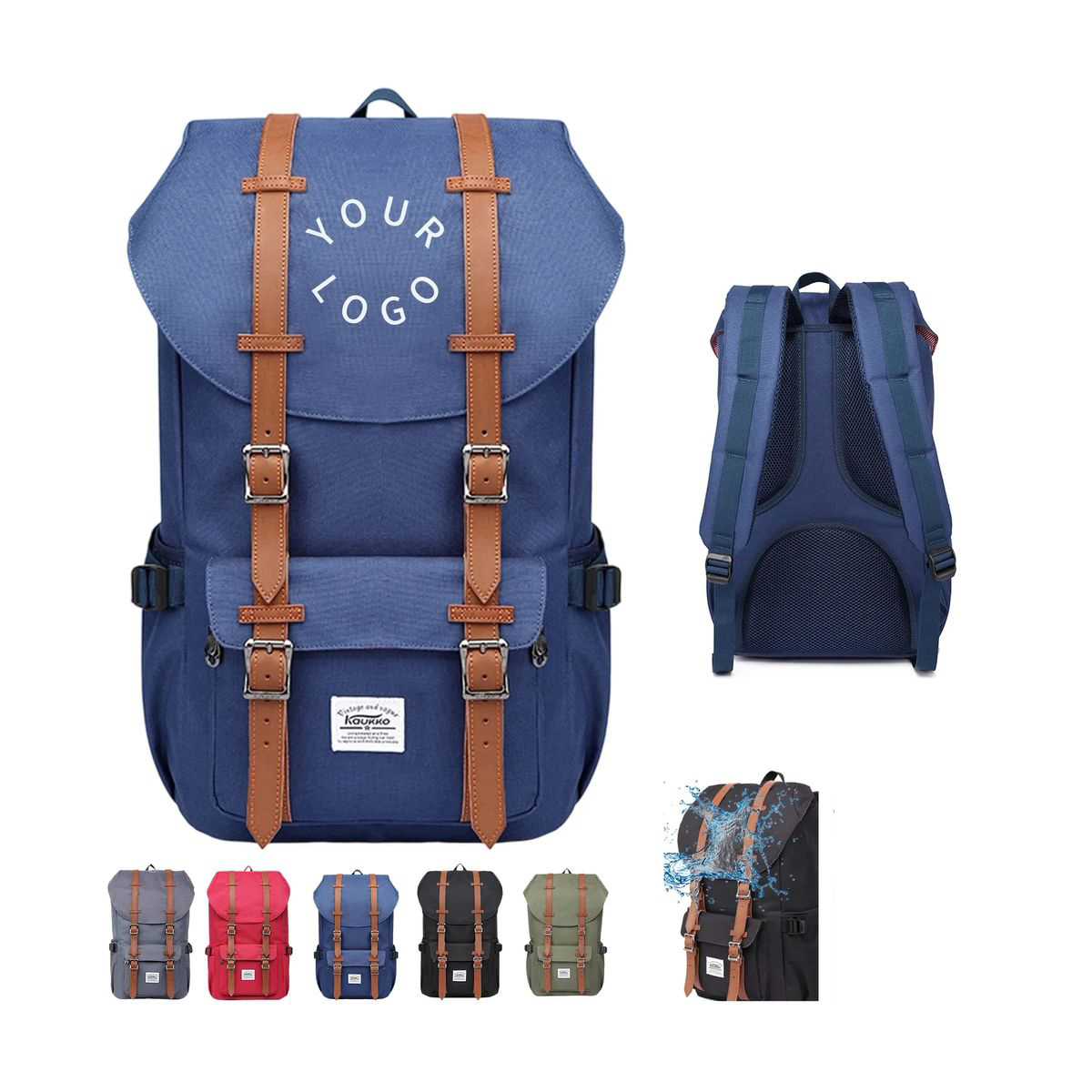 Oxford Laptop Backpack with Breathable Mesh Back Panel 3