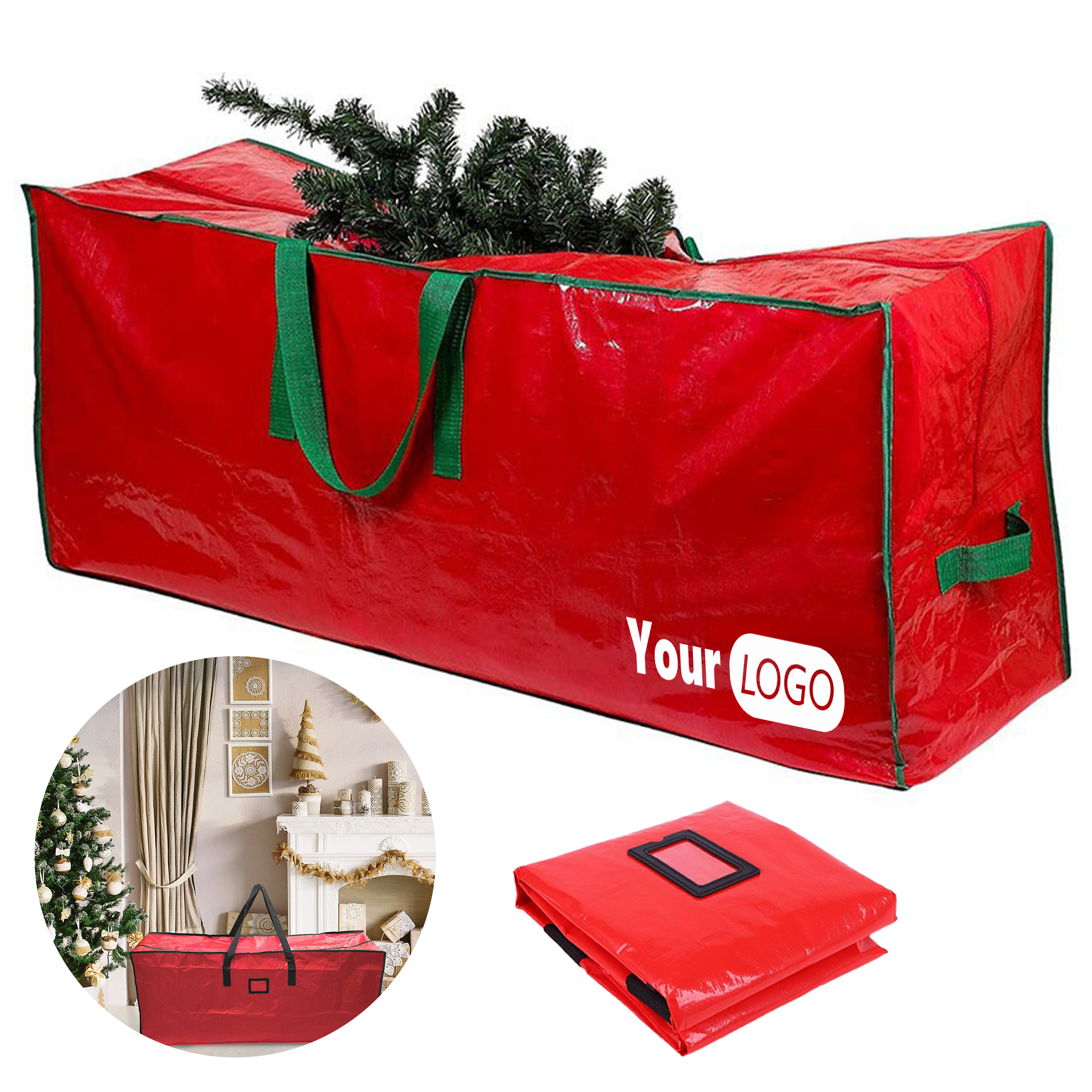Pe Eco-Friendly Christmas Tree Storage Bag With Customizable Logo 3