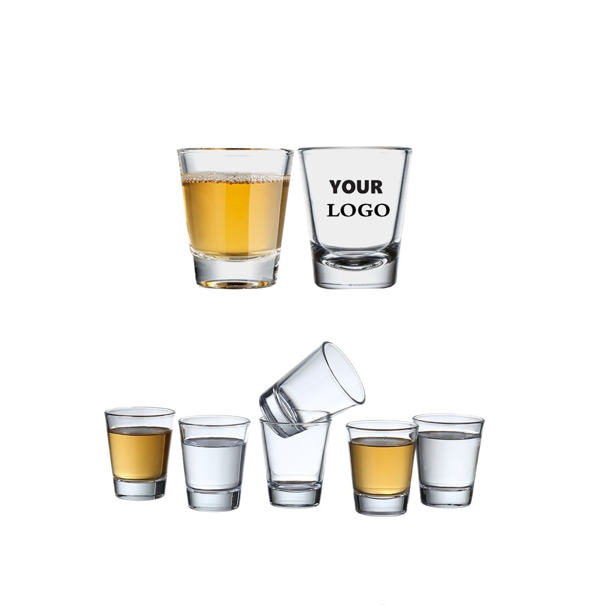 1.7oz Heavy Based Clear Shot Glasses 1