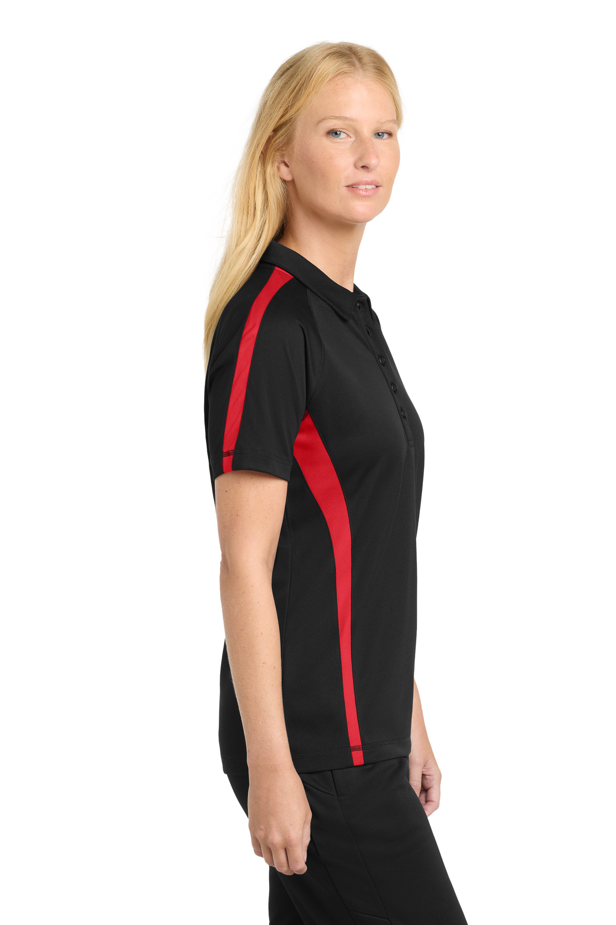 Sport-Tek Women's PosiCharge Micro-Mesh Colorblock Polo. LST685 9