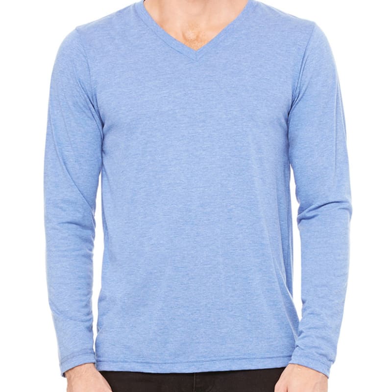 Bella Unisex Jersey Long-Sleeve V-Neck T-Shirt 1