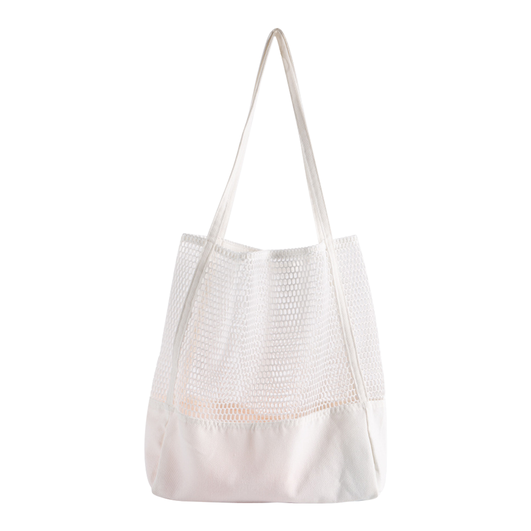 Embroidered Mesh Shoulder Tote Bag, custom tote bag with logo imprint 3
