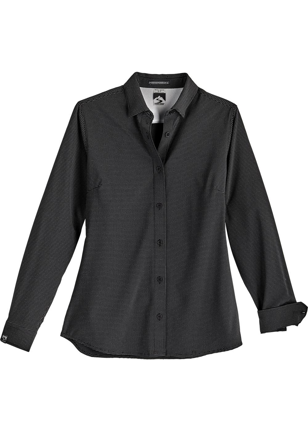 Storm Creek Women's Influencer 4-Way Stretch Windowpane Woven Shirt 8