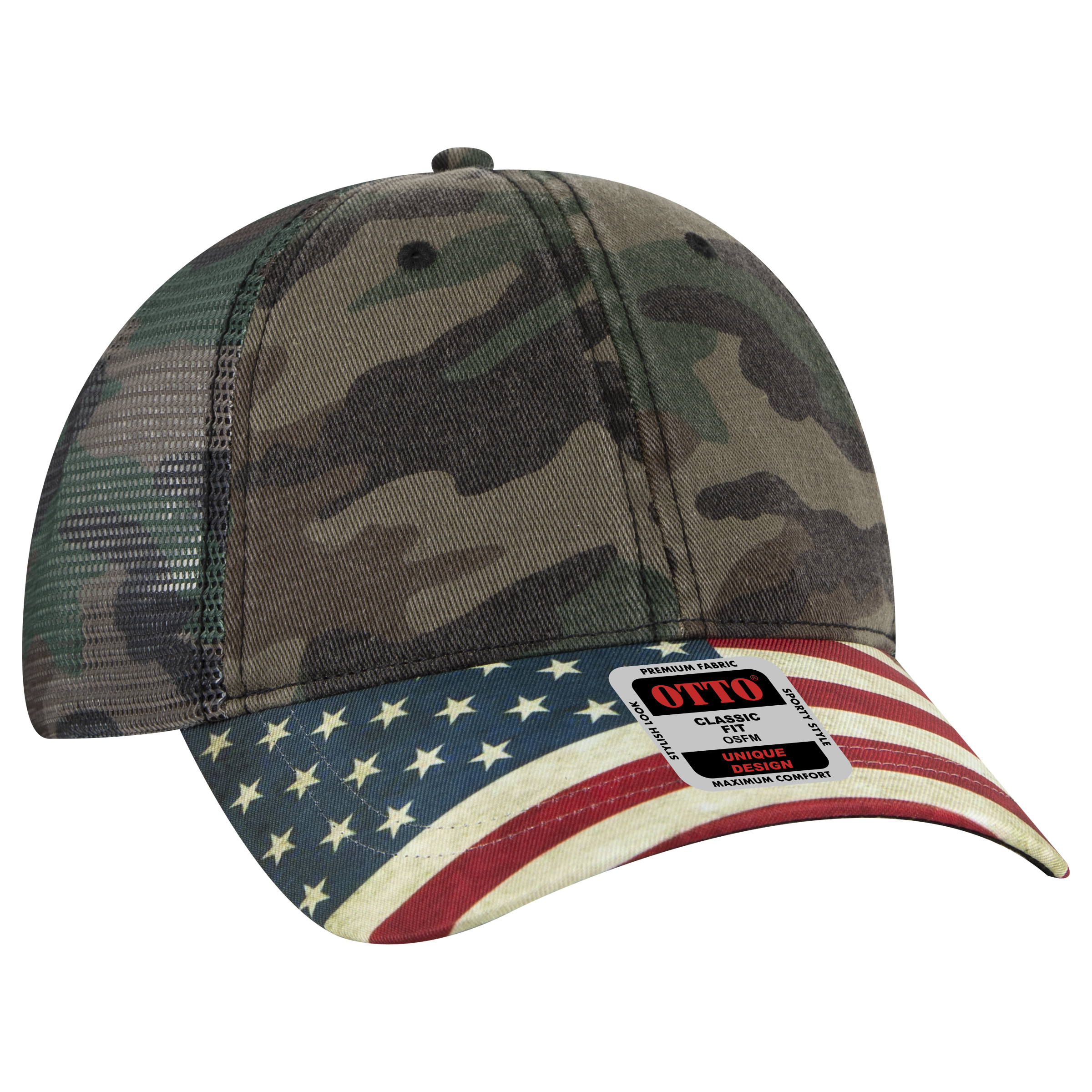 OTTO CAP® 6 Panel Low Profile Mesh Back Trucker Dad Hat 6
