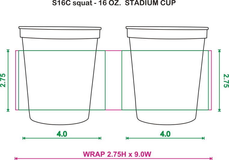 16 oz. Color Changing Smooth Plastic Stadium Cup 5