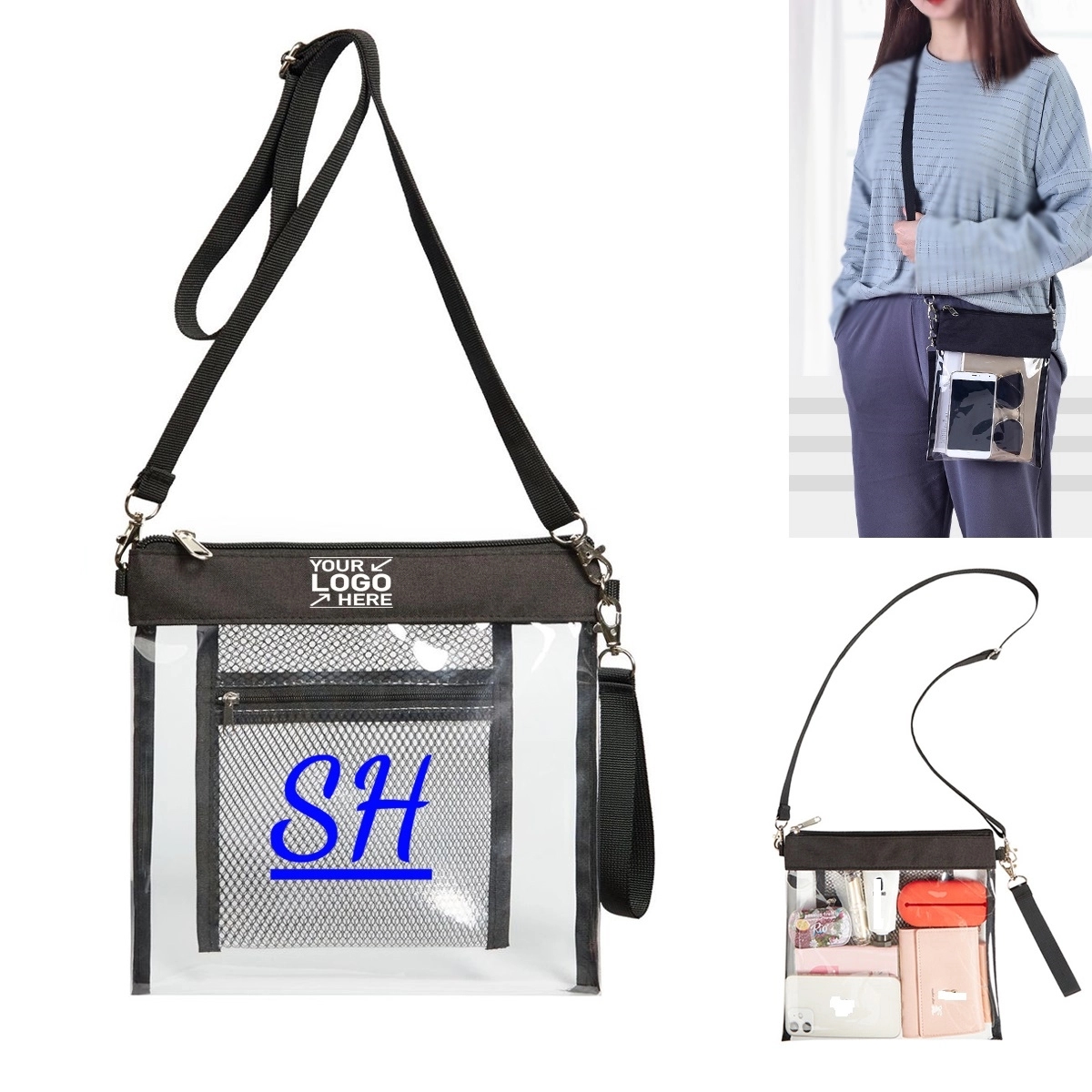 Clear Tote Crossbody Purse Bag 4