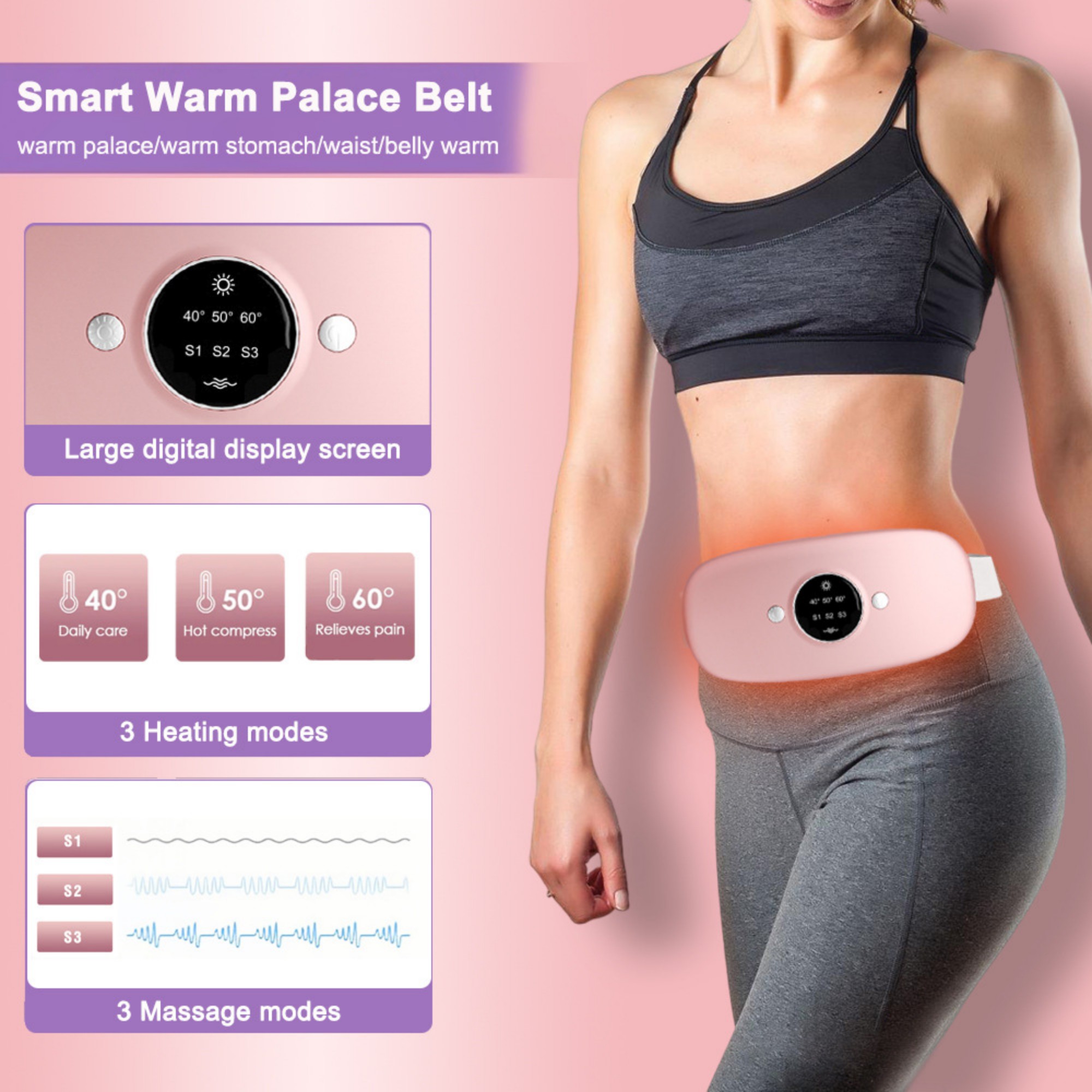 Digital Display Heating Menstrual Belt 8