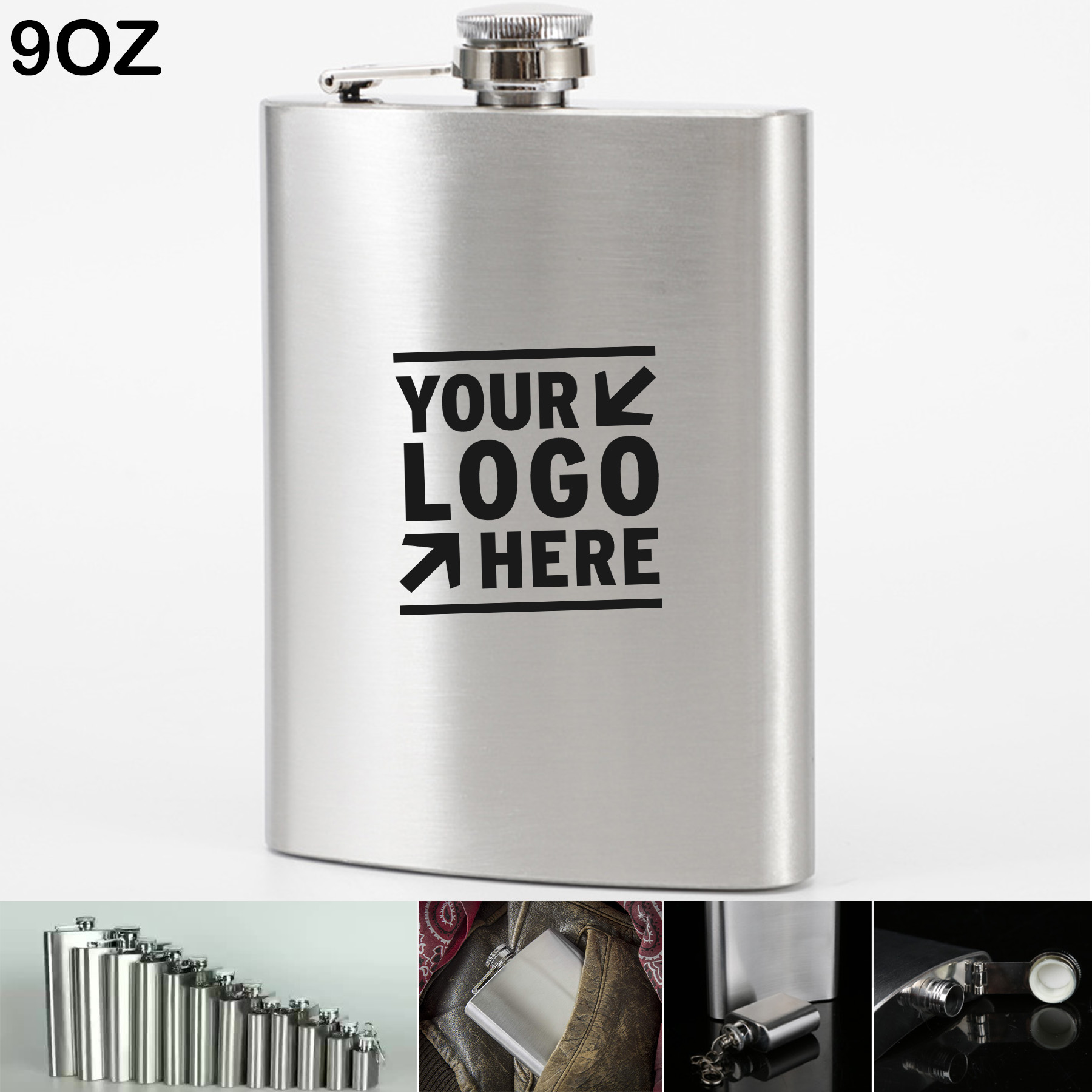 9oz 280ml Stainless Steel Hip Flask
