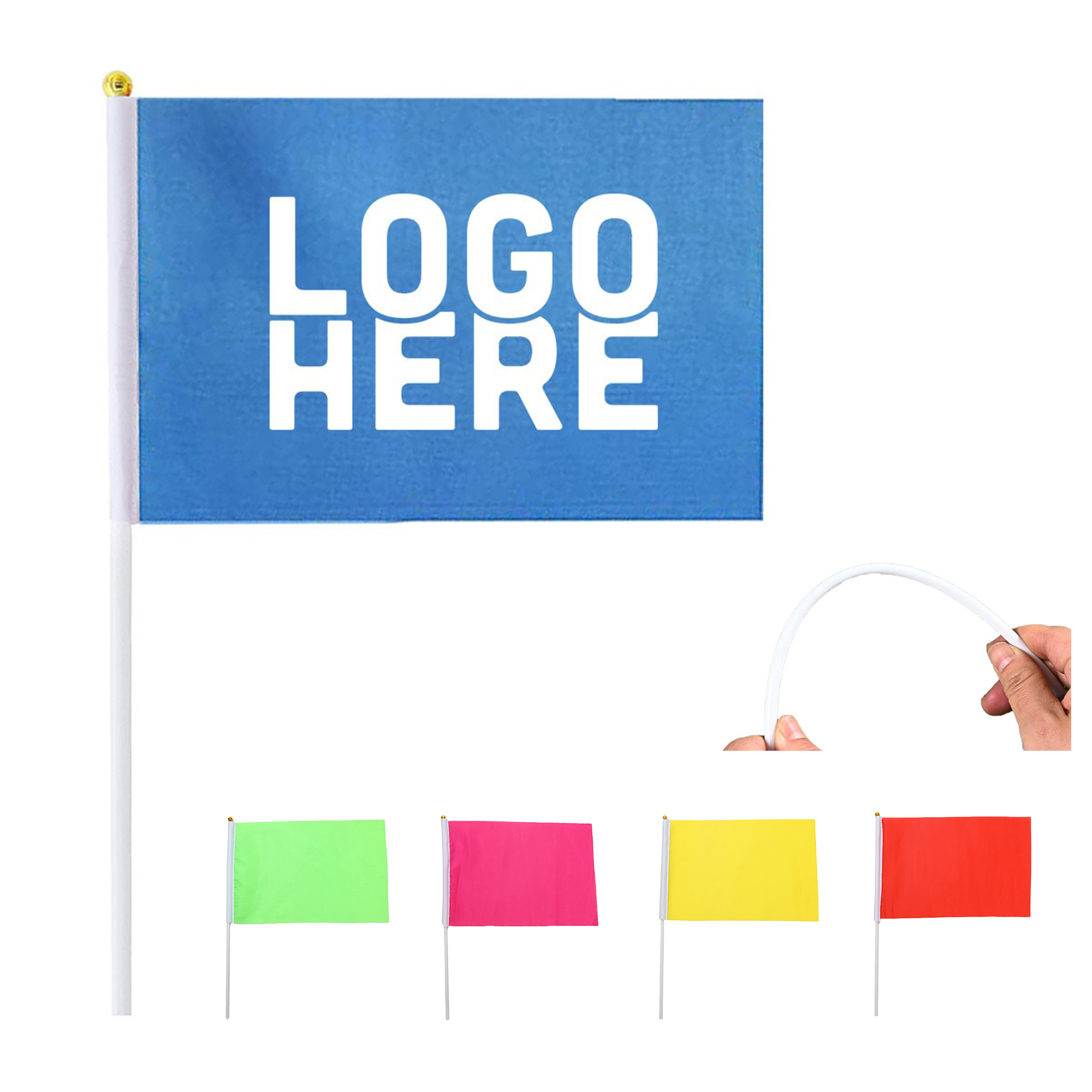 Vibrant Handheld Waving Flag 1