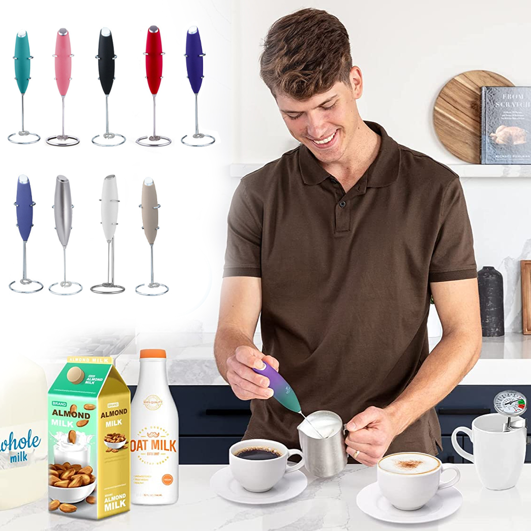 Milk Frother Handheld Foam Maker 1