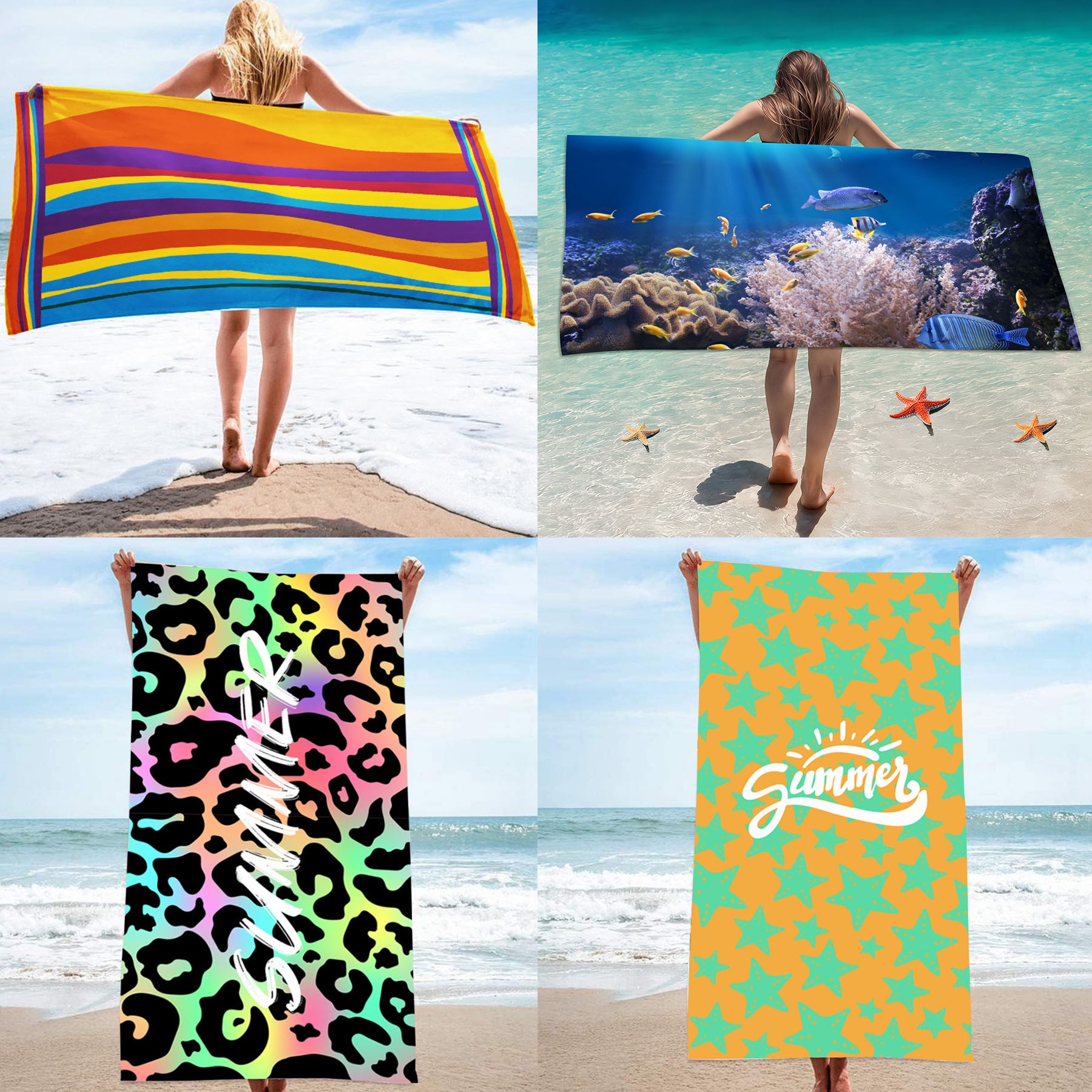 Microfiber Beach Towels In Customizable Patterns 4