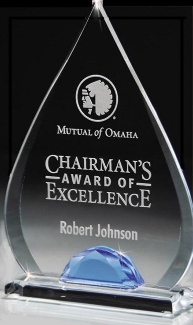 Teardrop Gemstone Acrylic Award 2