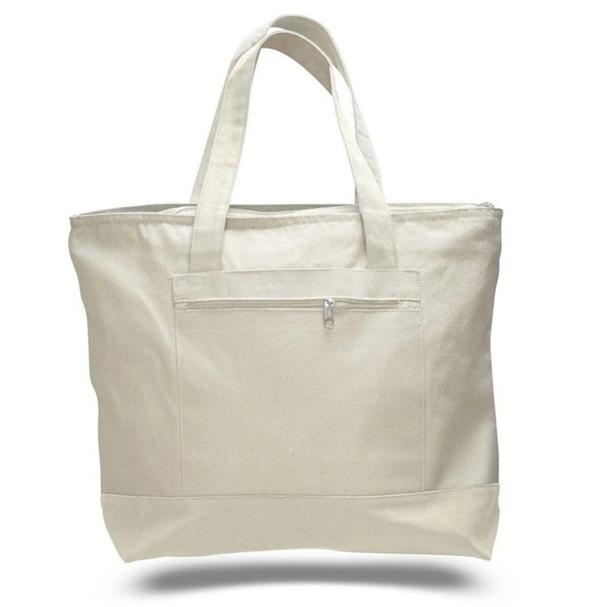 12 Oz Cotton Canvas Zipper Tote Bag 6