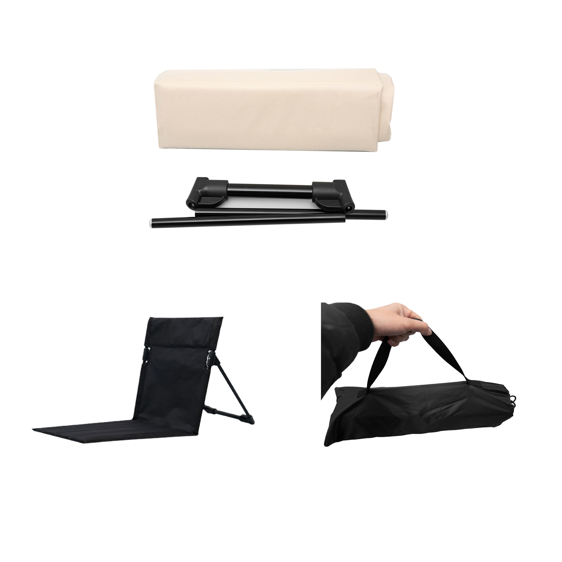 Folding Beach Mat For Sunbathing Compact Travel Chair 2
