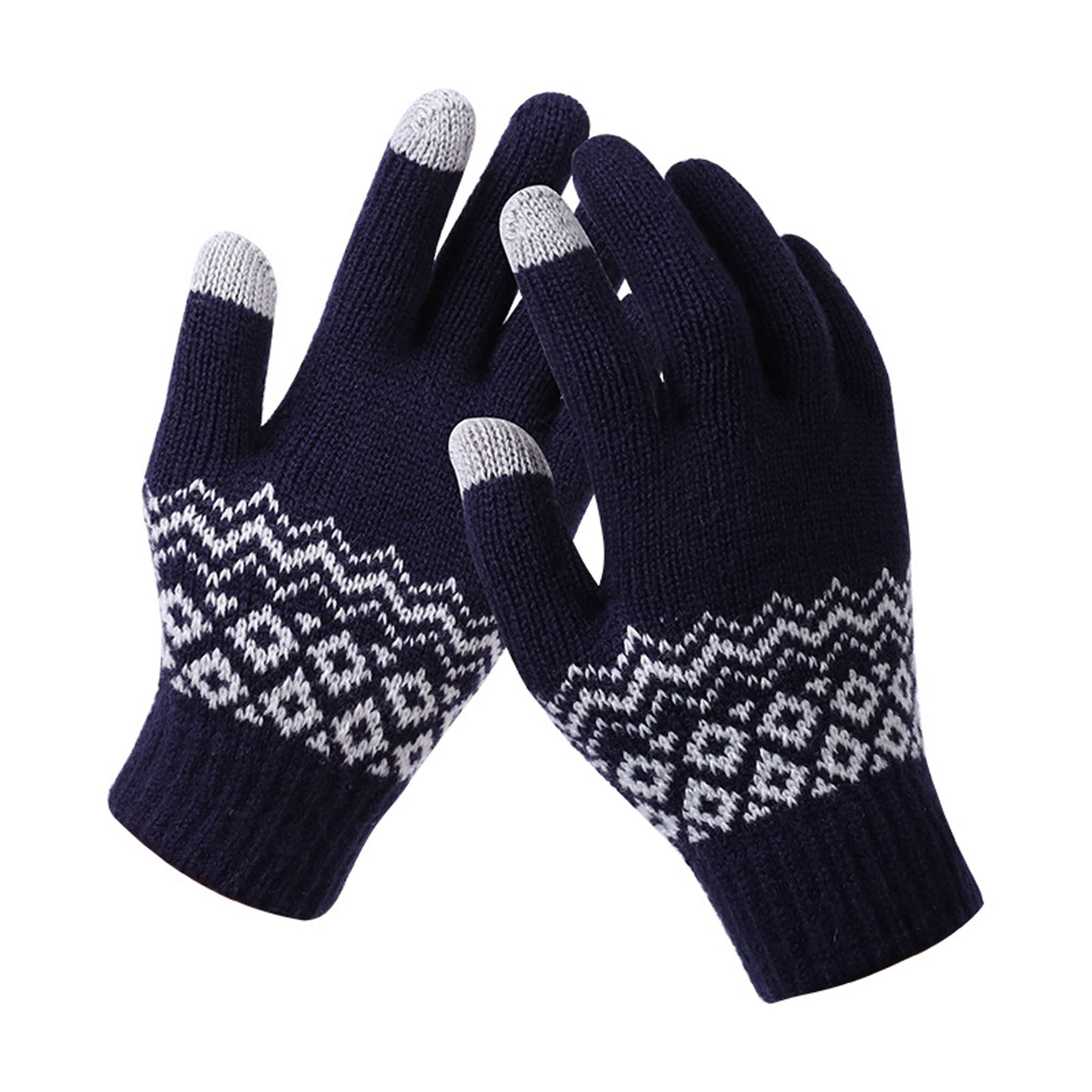 Adult Jacquard Knit Gloves 6