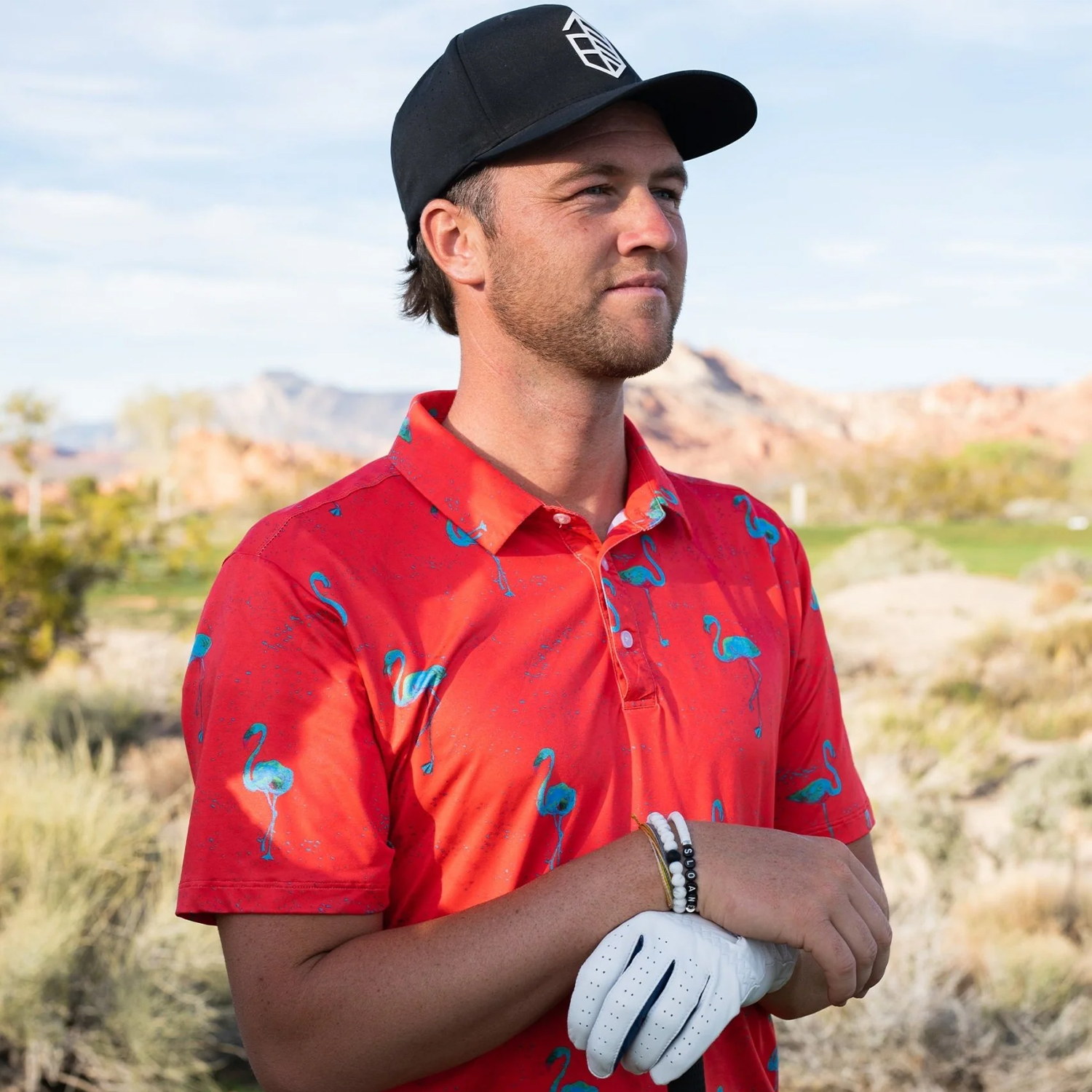 YATTA Golf® Flamingo Men's Polo Shirt, Srixon® Golf Balls & Pitchfix® Icon Divot Tool Gift Set 5