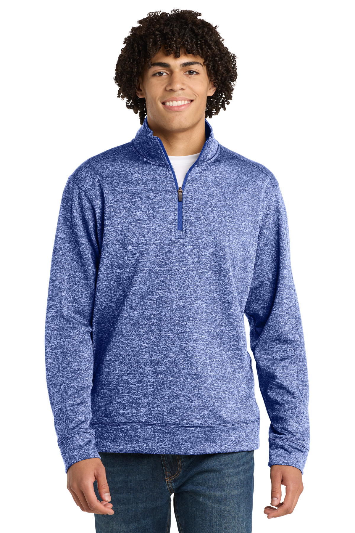 Sport-Tek PosiCharge Electric Heather Fleece 1/4-Zip Pullover. ST226, custom hoodie or sweatshirt with logo imprint 12
