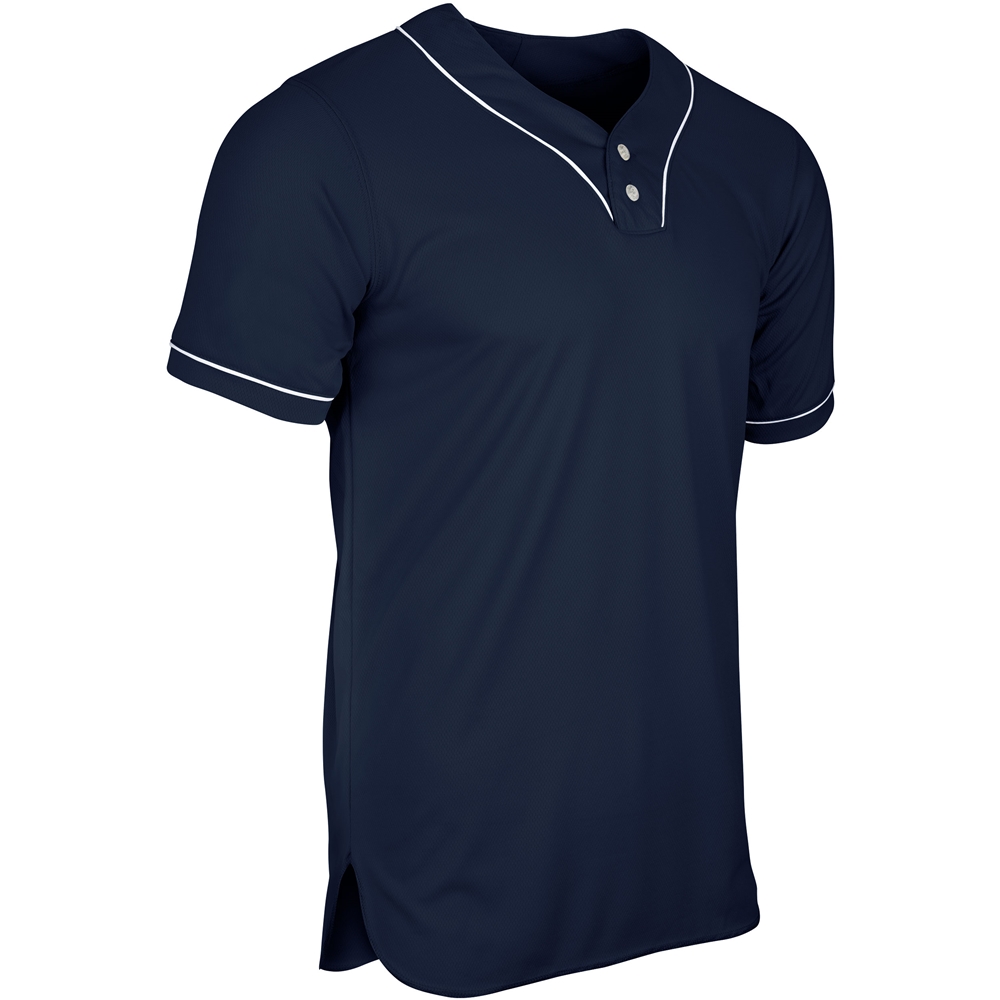 Heater 2-Button Piped Baseball Jersey 2