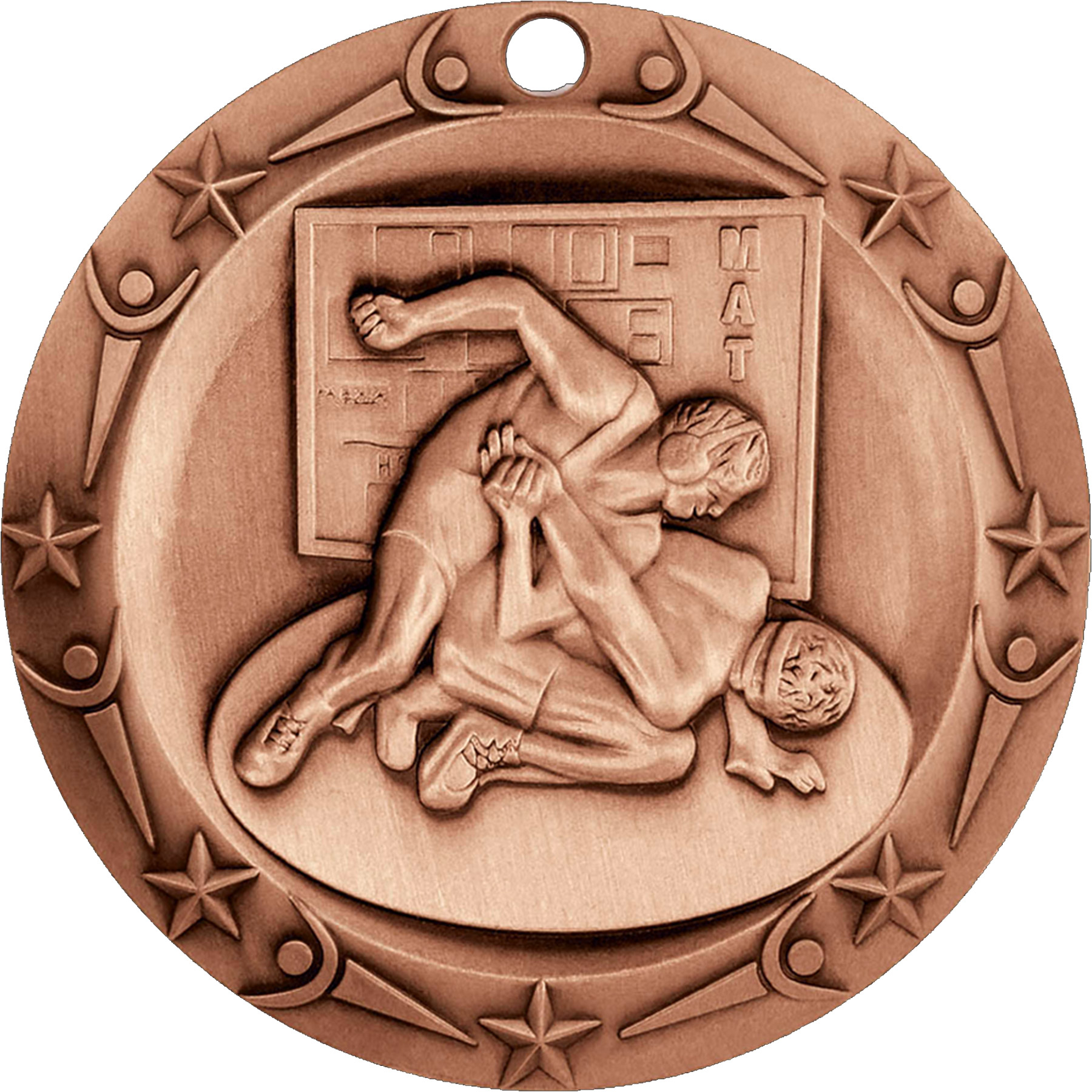 Stock World Class Sports & Academic Medals: Wrestling 3