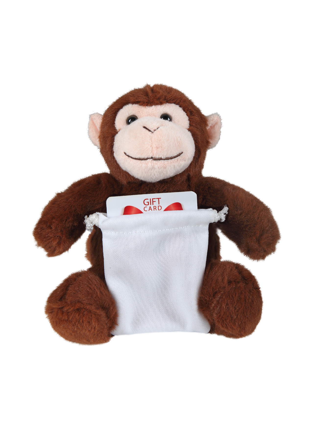 soft plush Monkey with gift card sack 2